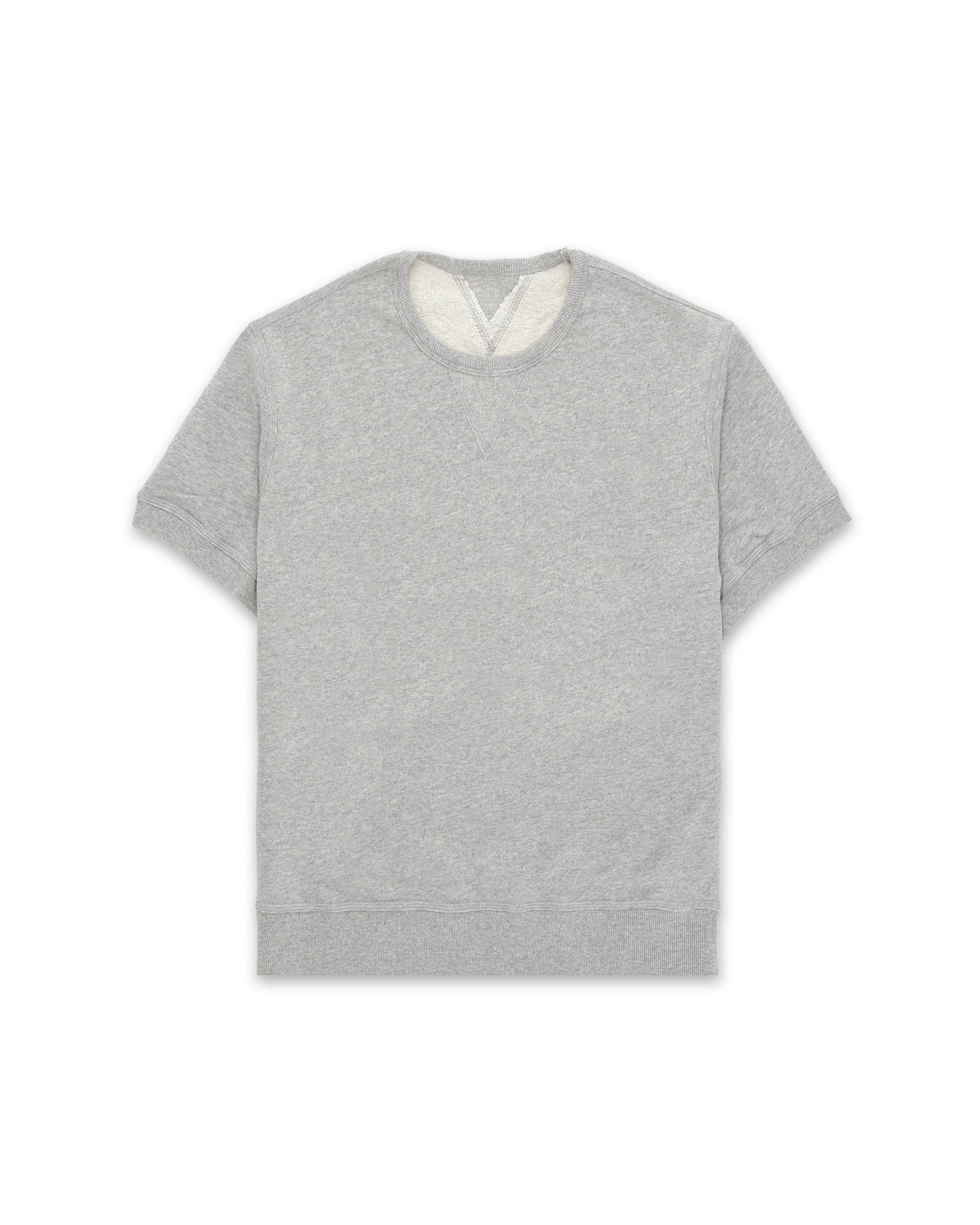 Ohio Felpa Girocollo in Jersey Garzato a Maniche Corte