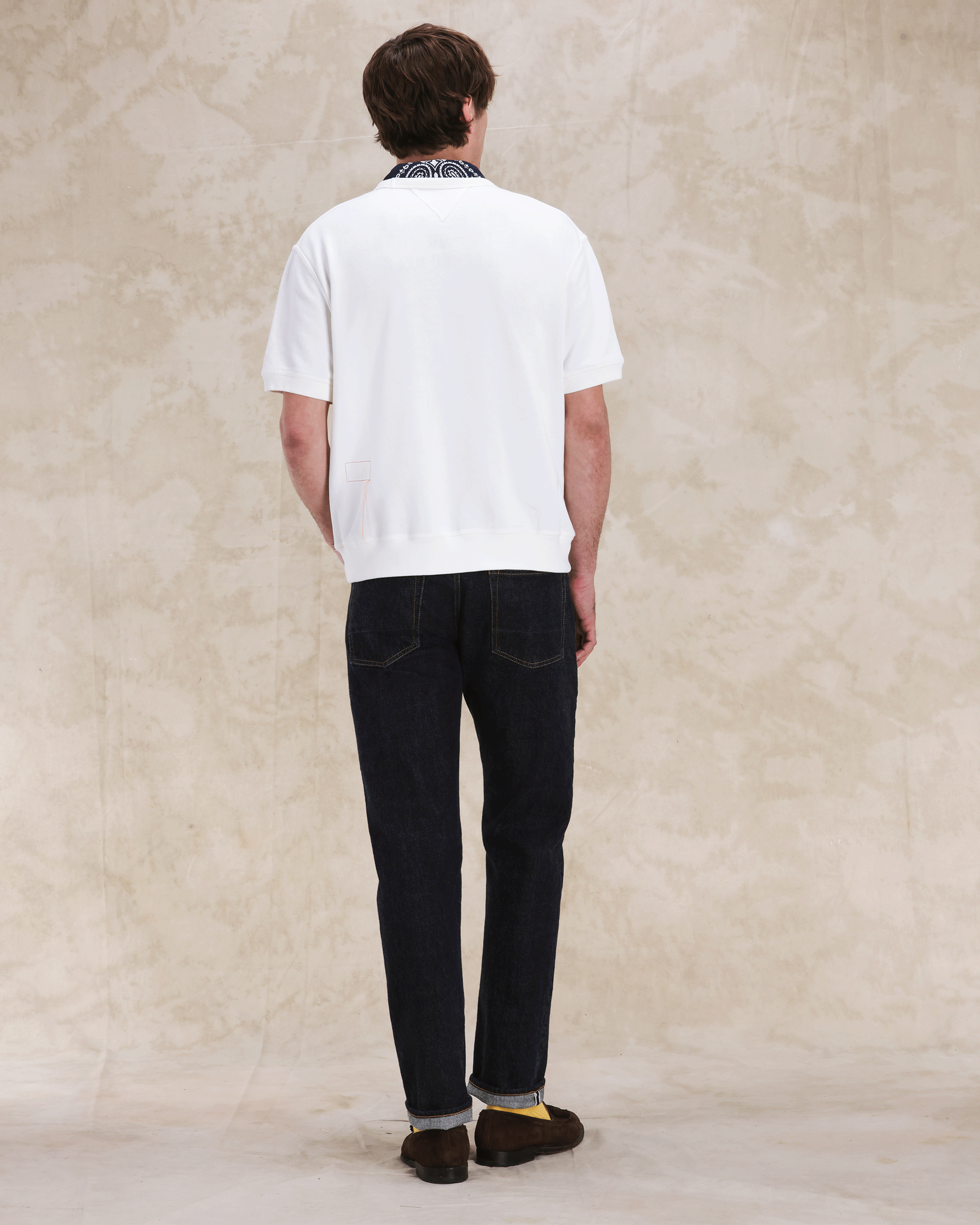 Ohio Felpa Girocollo in Jersey Garzato a Maniche Corte