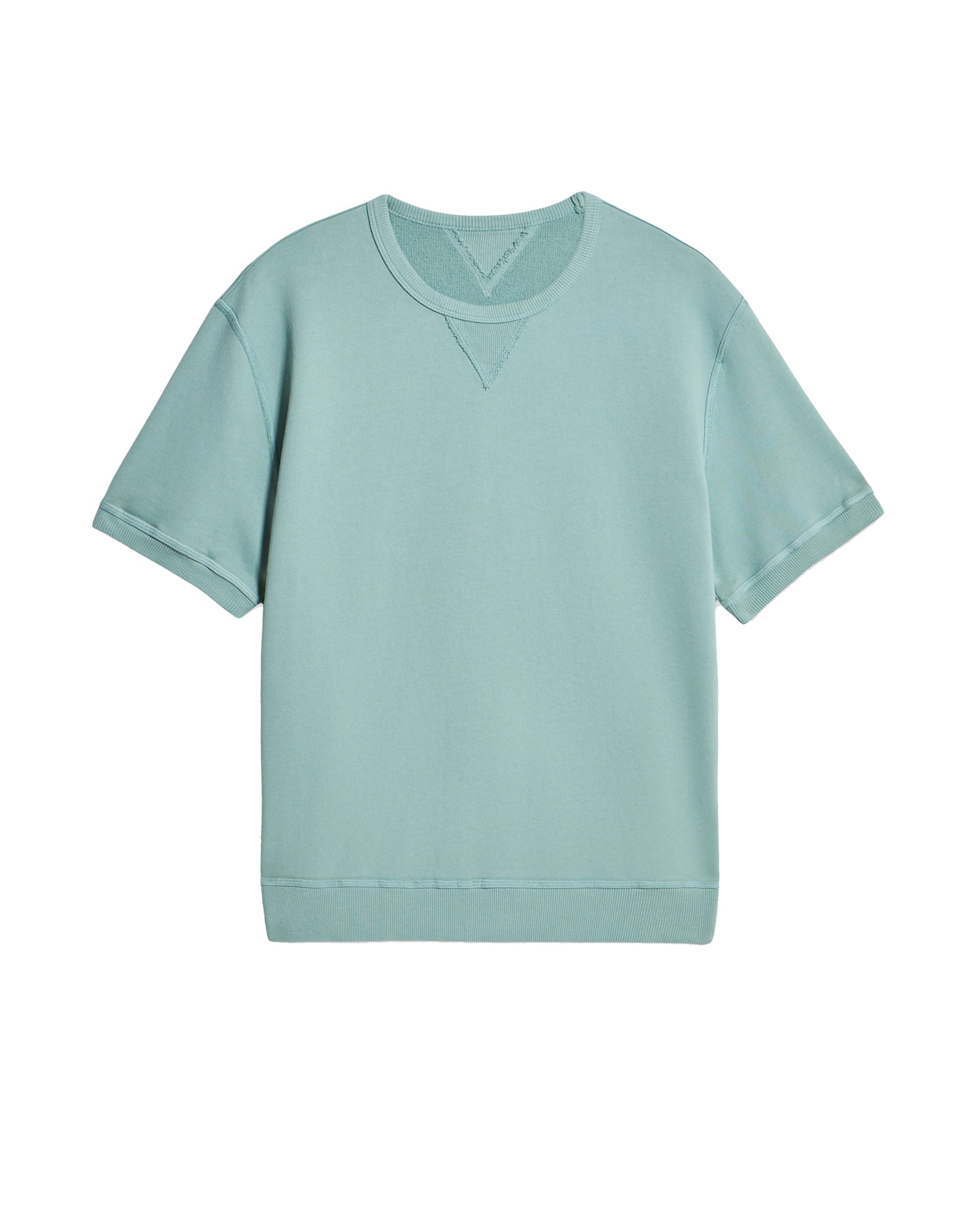 Ohio Felpa Girocollo in Jersey Garzato a Maniche Corte