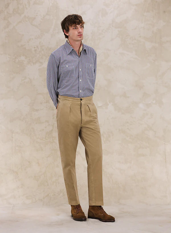 Oklahoma Pantalone Con Pences In Cotone