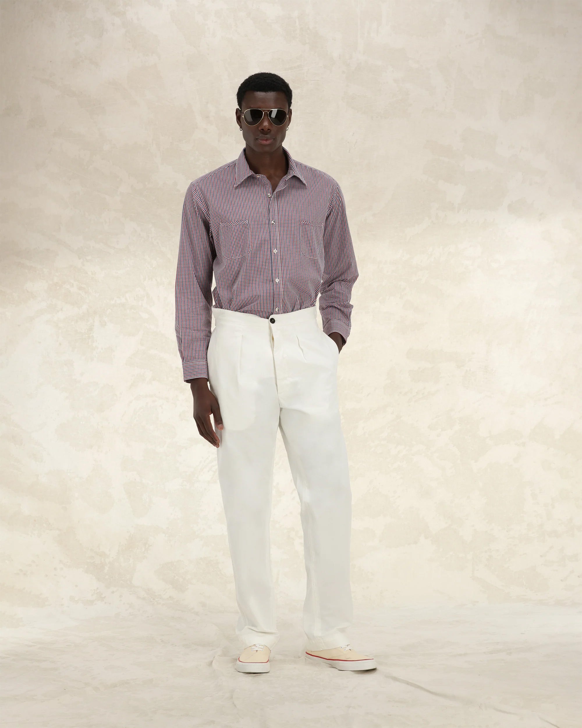 Oklahoma Pantalone Con Pences In Cotone