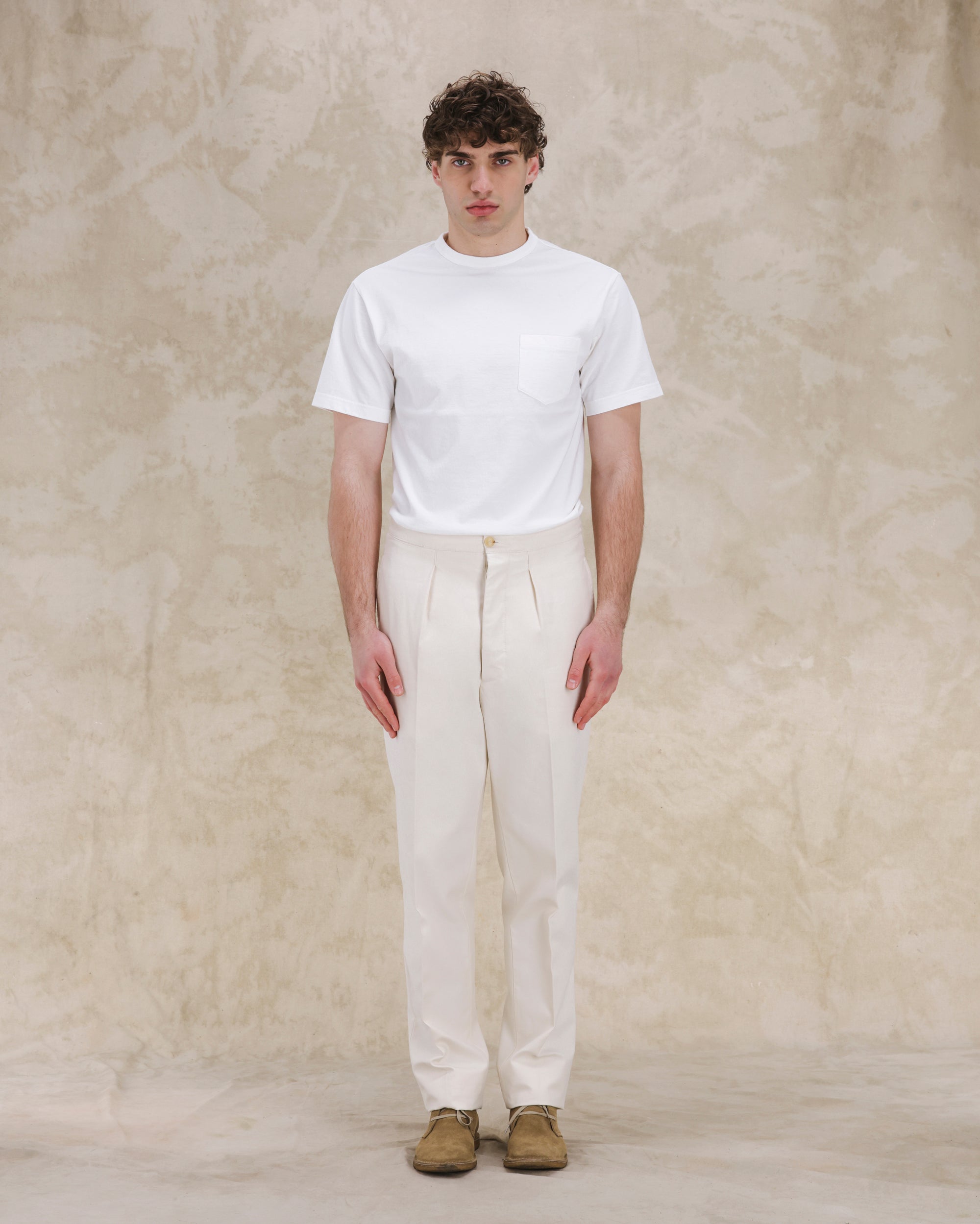 Oklahoma Pantaloni In Canvas di Cotone Rovesciato