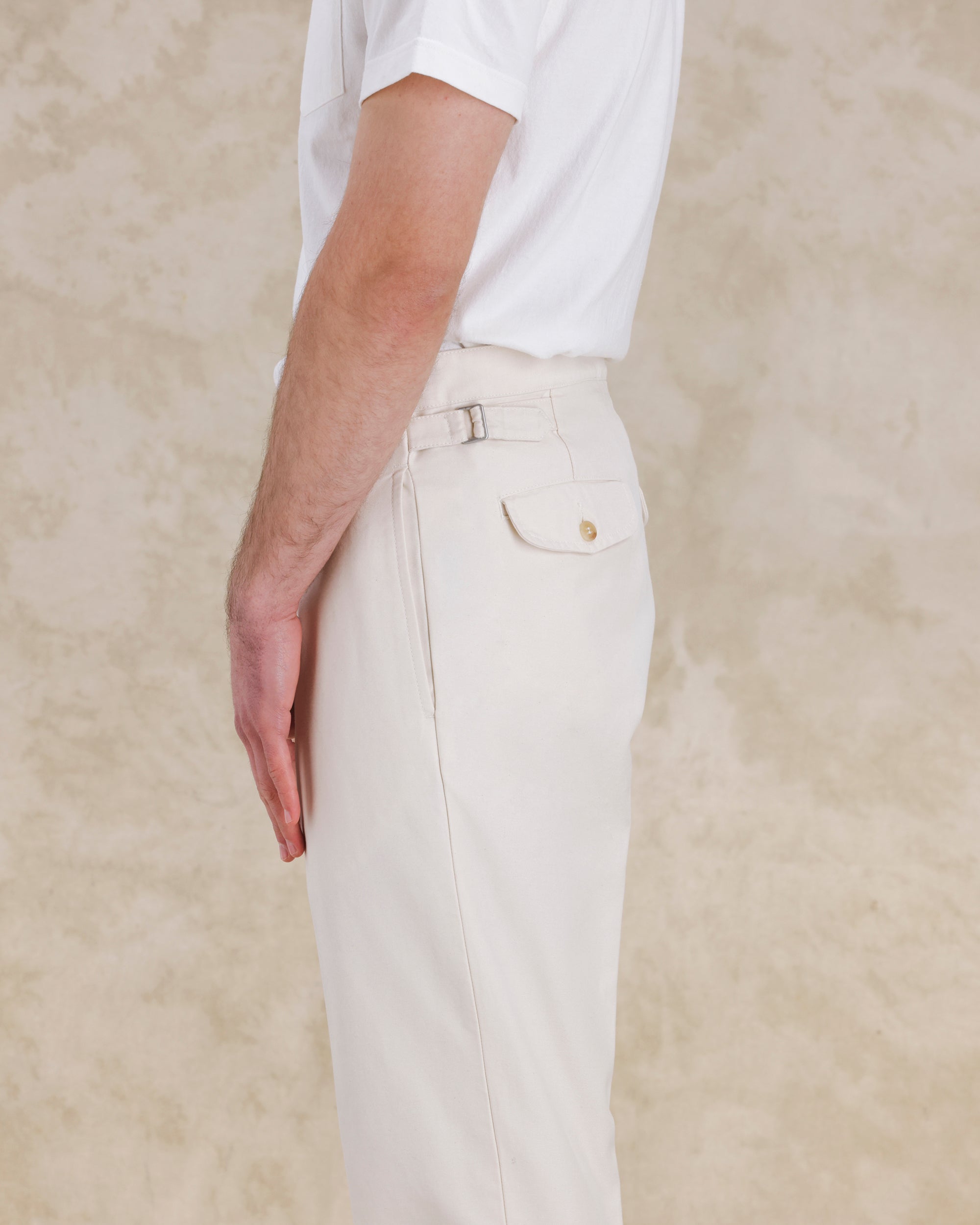 Oklahoma Pantaloni In Canvas di Cotone Rovesciato