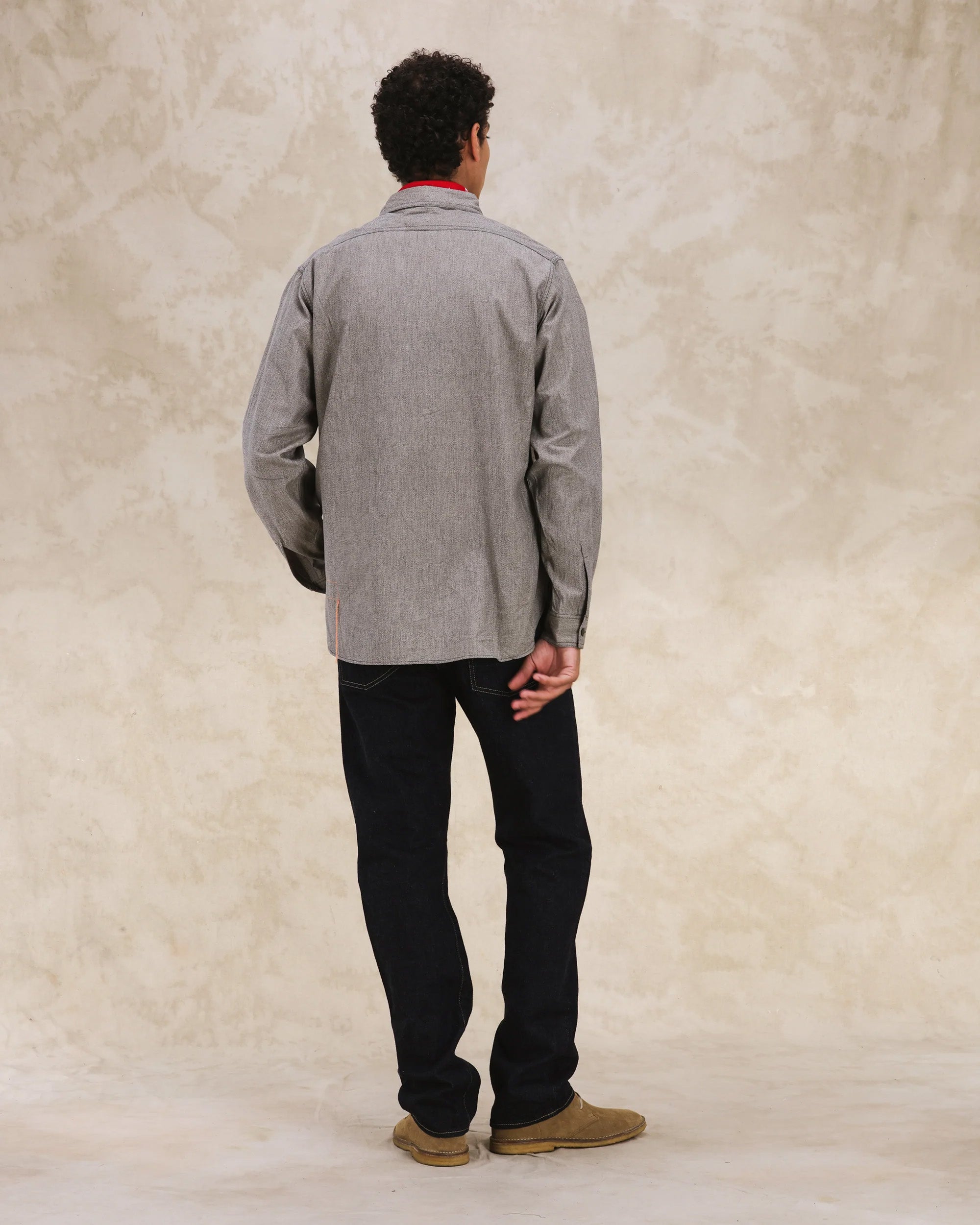 Otero Camicia In Carbon Chambray