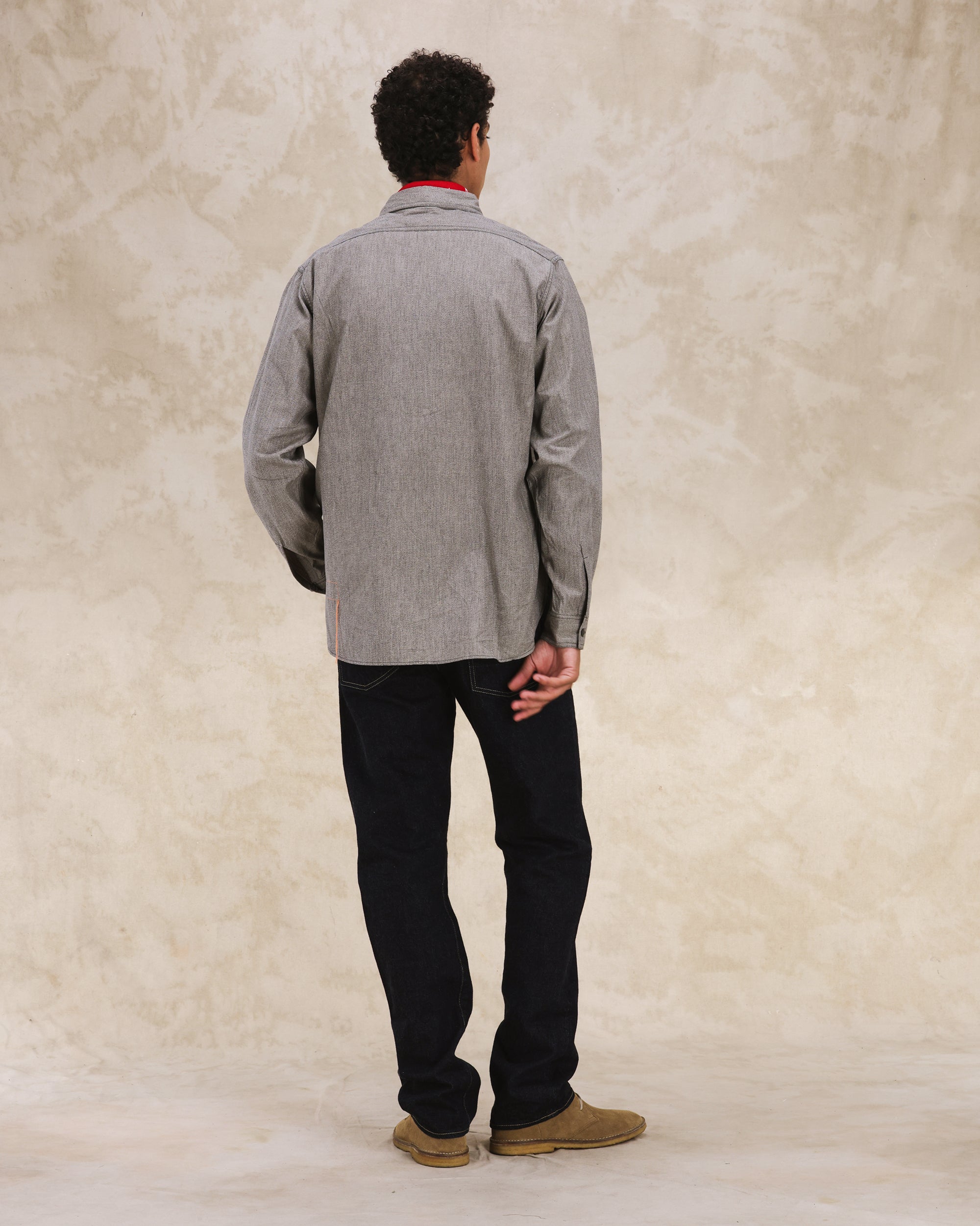 Otero Camicia In Carbon Chambray