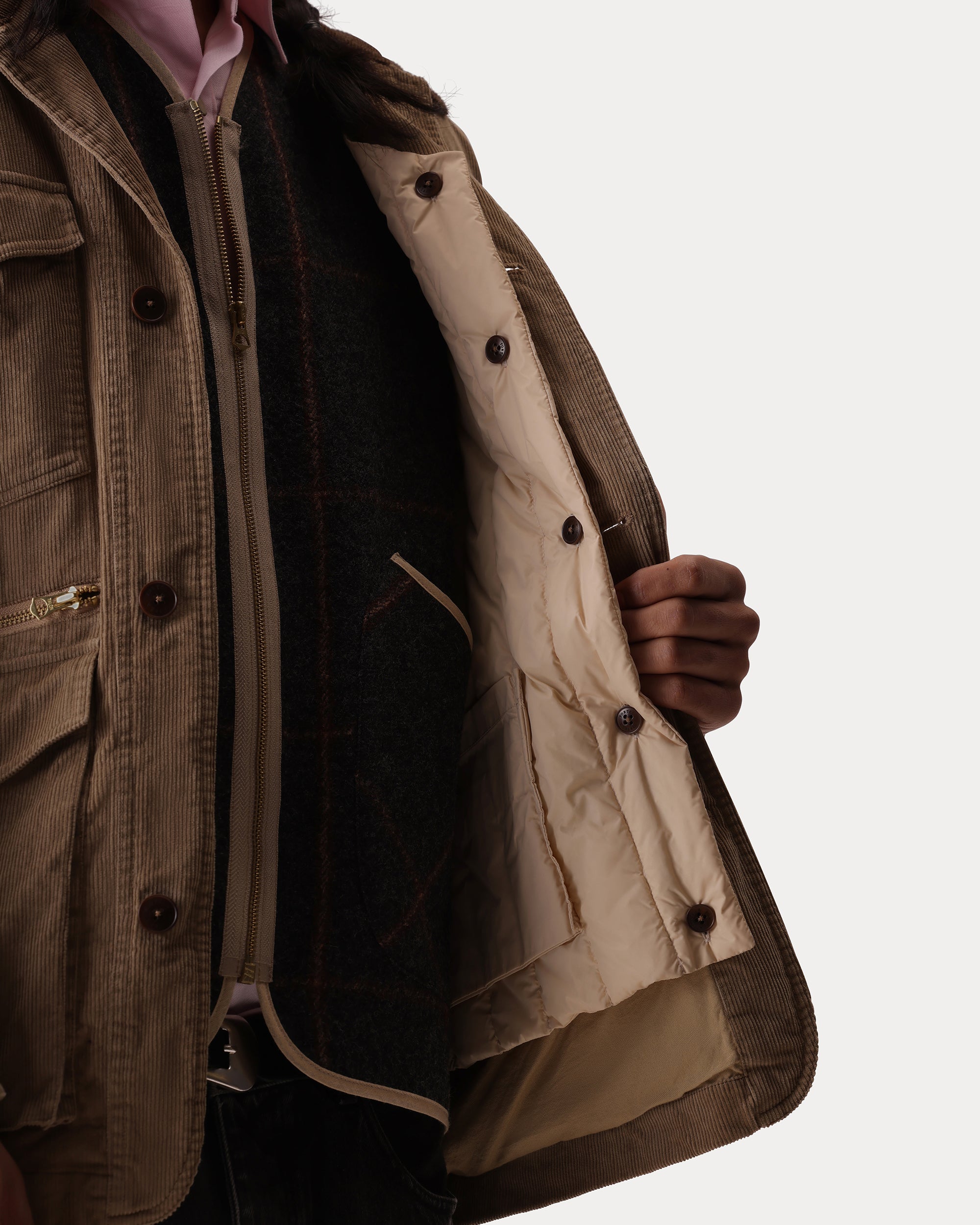 Ottawa Giacca in Velluto con Gilet Staccabile