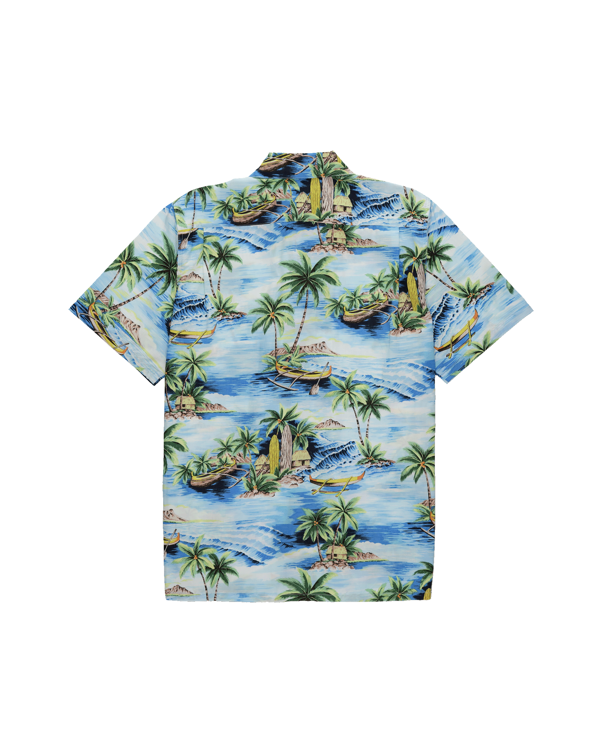 Outrigger Camicia Con Stampa in Cotone a Maniche Corte