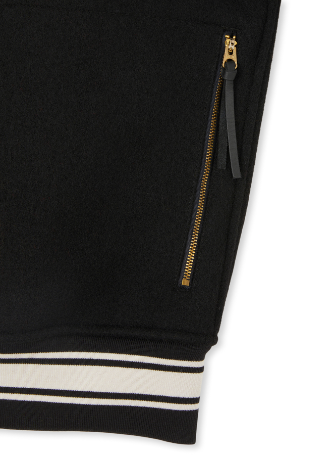 Oxford Bomber In Lana e Pelle