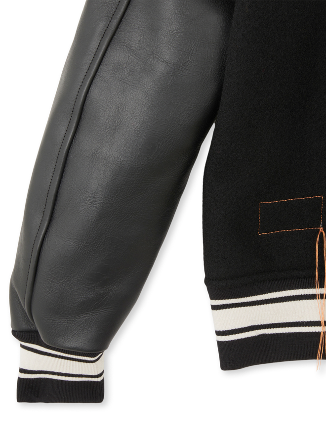 Oxford Bomber In Lana e Pelle