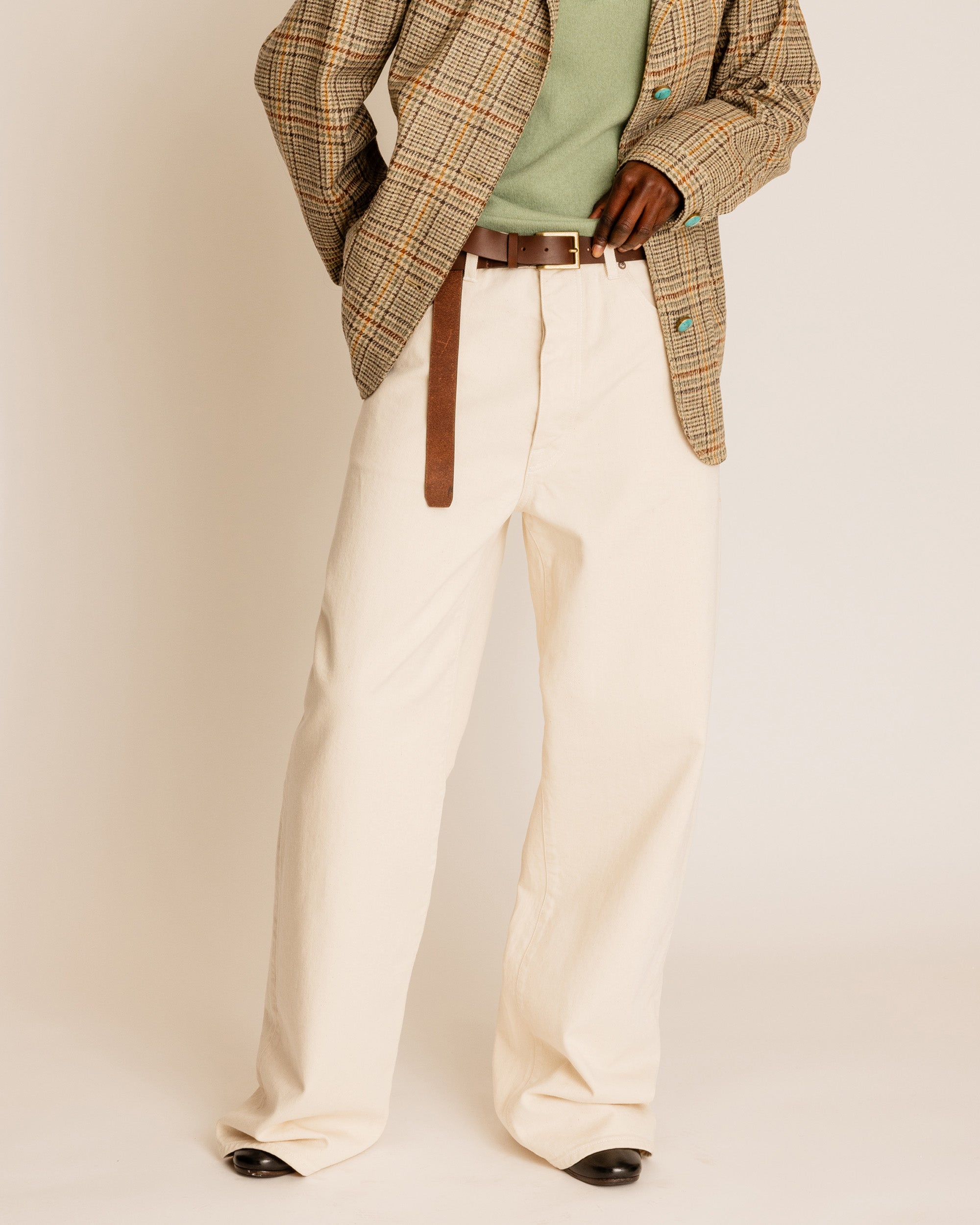 Jaron Pantaloni Gamba Ampia In Bull Di Cotone