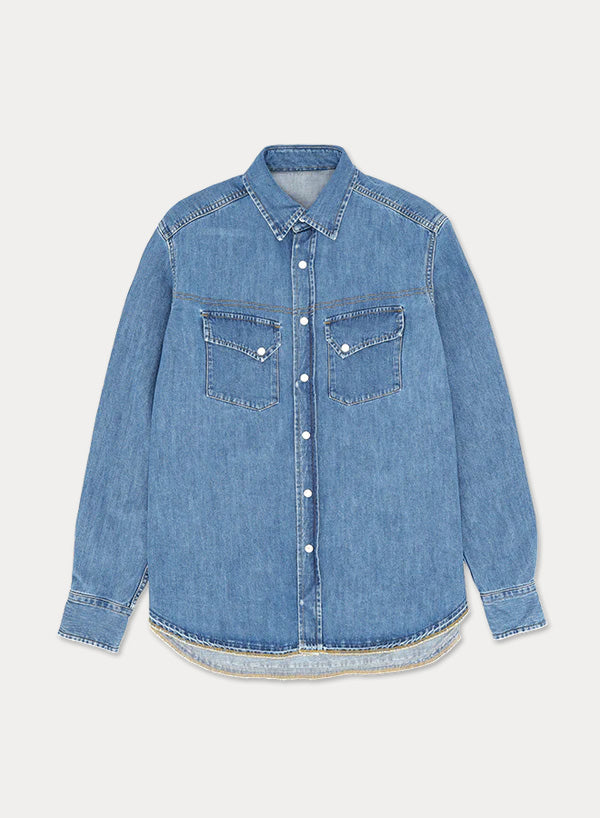 Pasadena Denim Western Shirt Bleach Wash