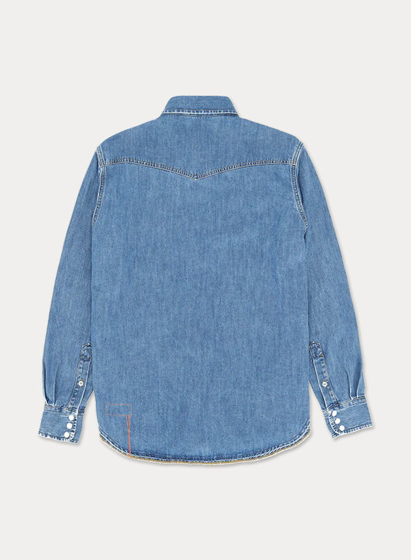 Pasadena Denim Western Shirt Bleach Wash