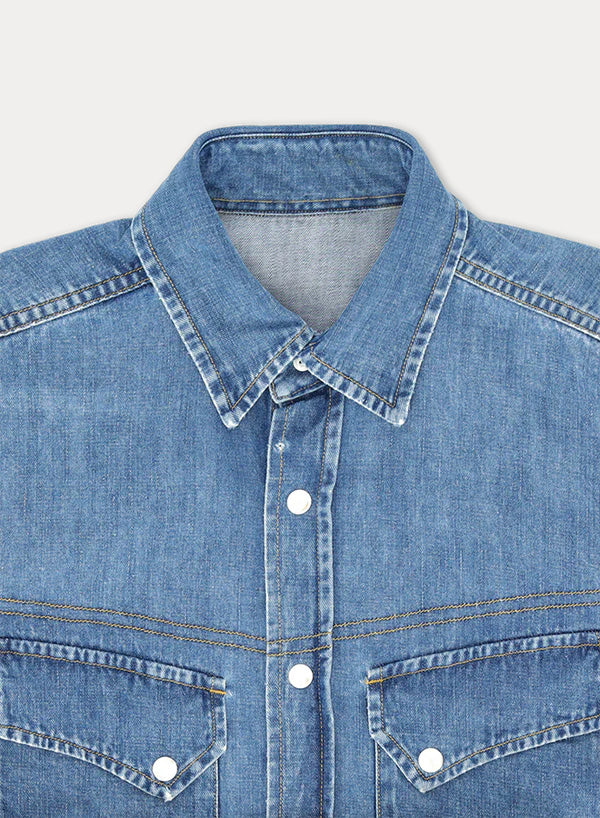 Pasadena Denim Western Shirt Bleach Wash