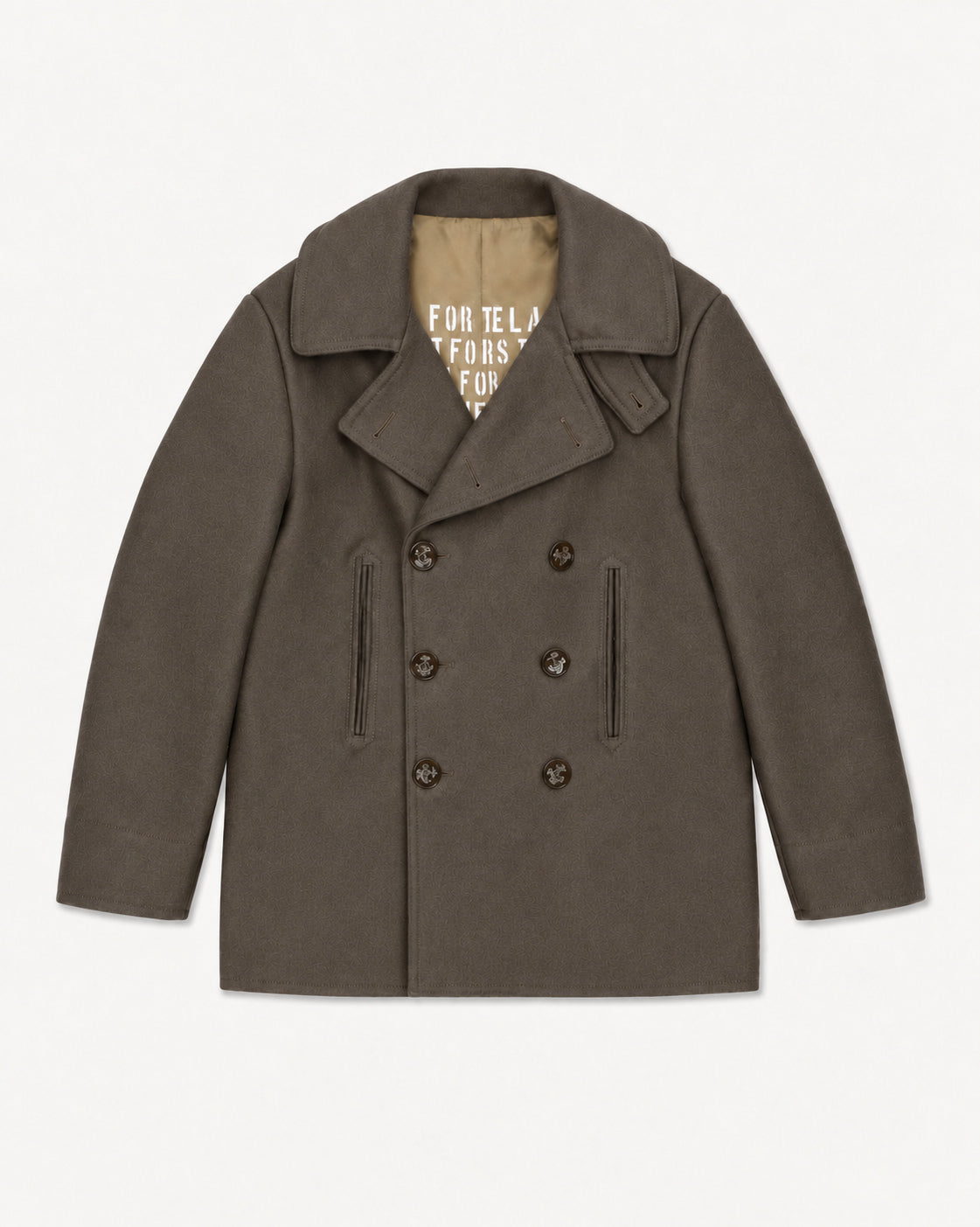Peacot Cappotto Doppiopetto In Lana