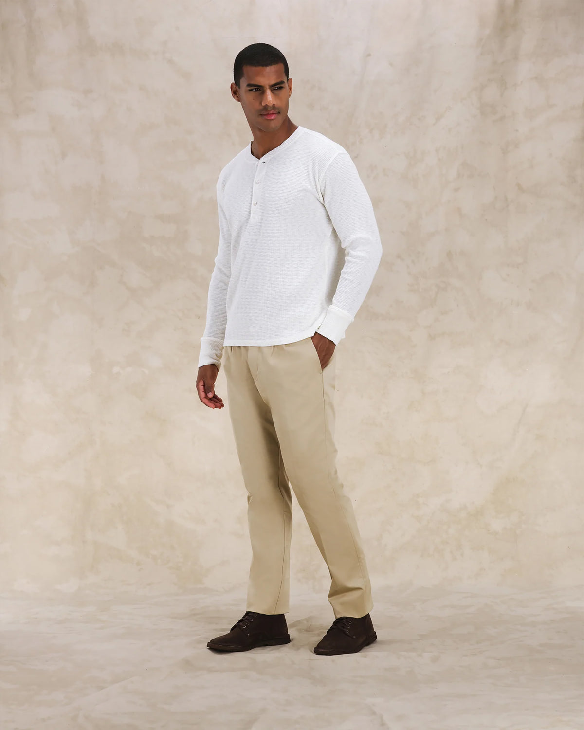 Pences Pantaloni Con Pences In Gabardine di Cotone Pesante