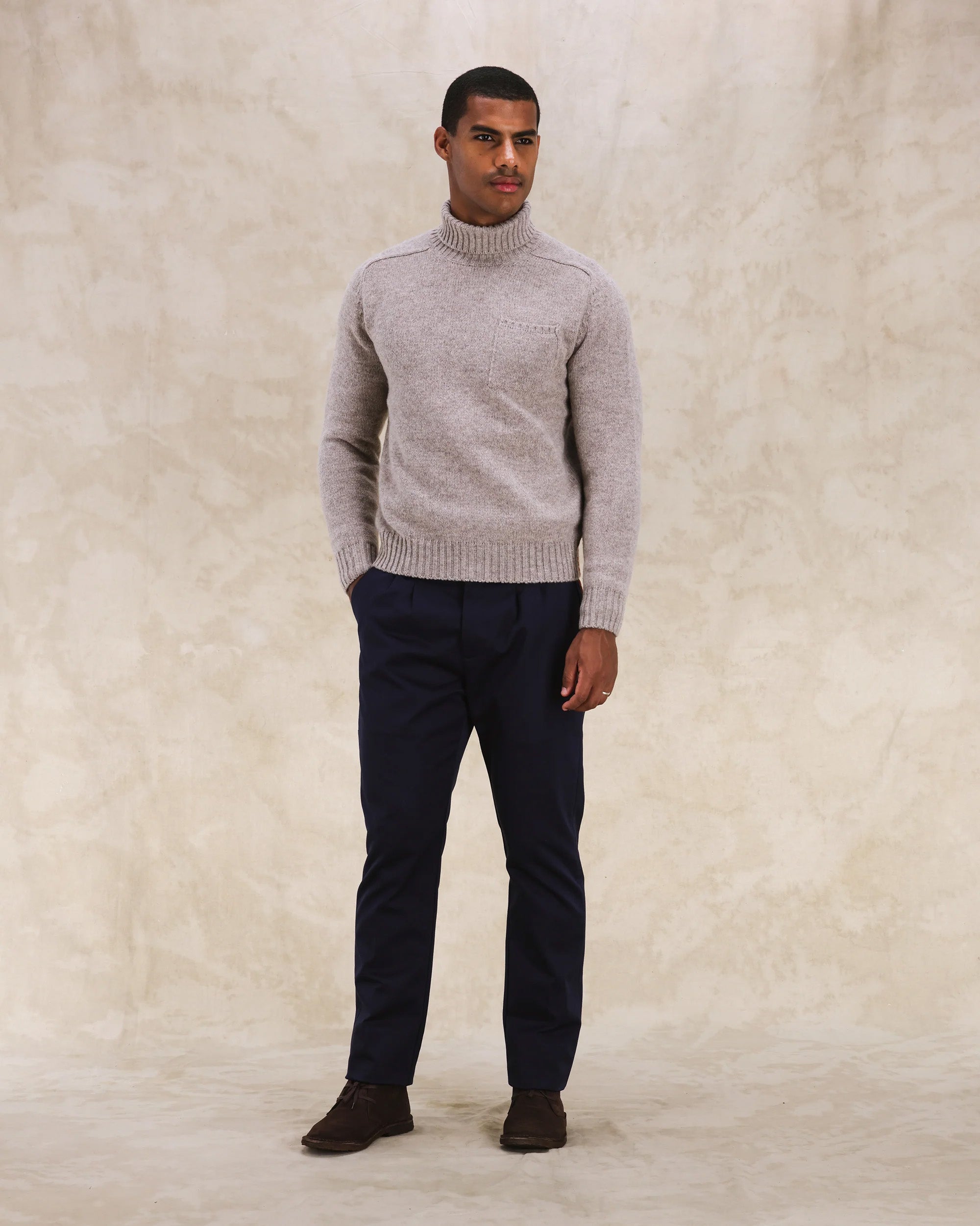 Pences Pantaloni Con Pences In Gabardine di Cotone Pesante