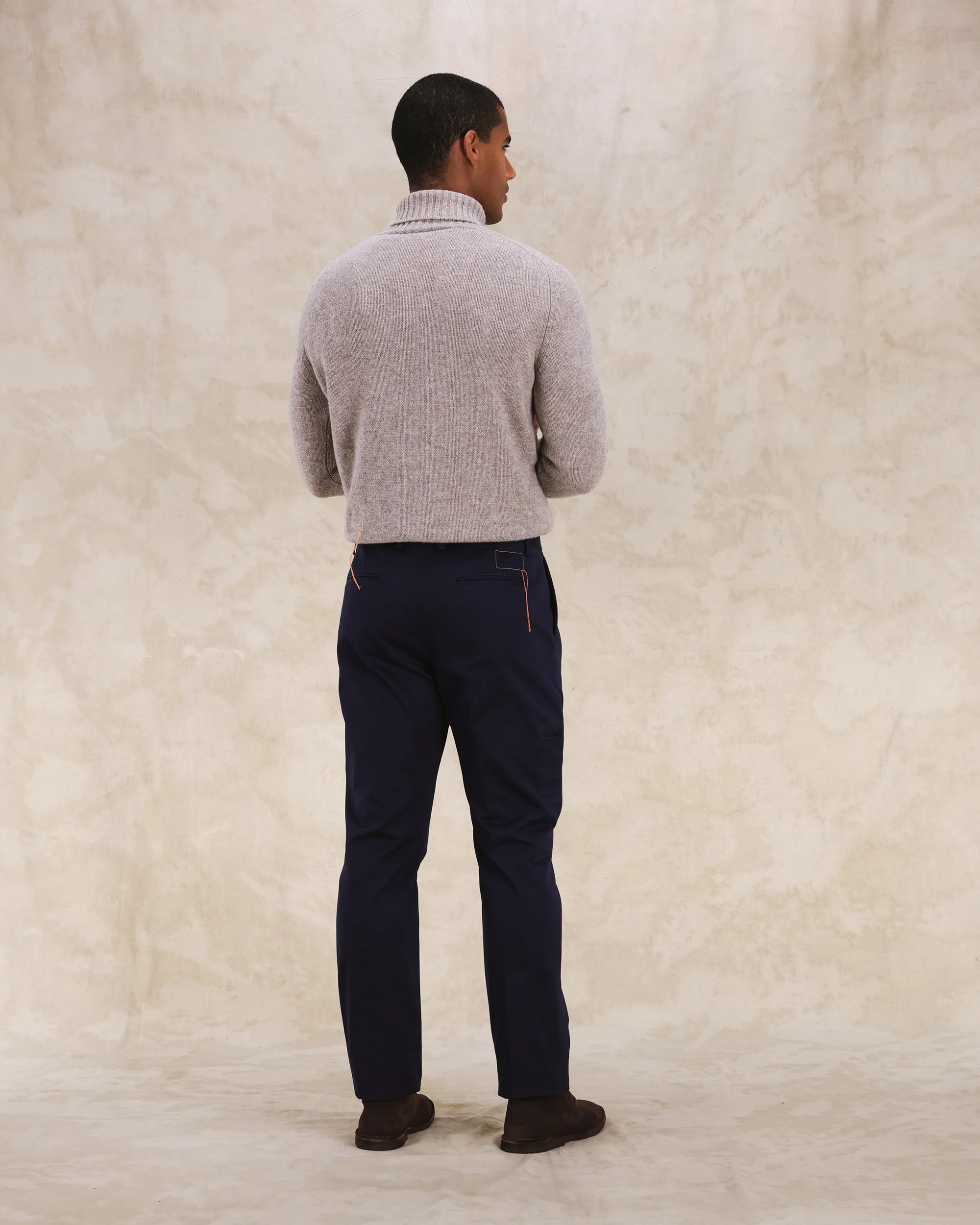 Pences Pantaloni Con Pences In Gabardine di Cotone Pesante