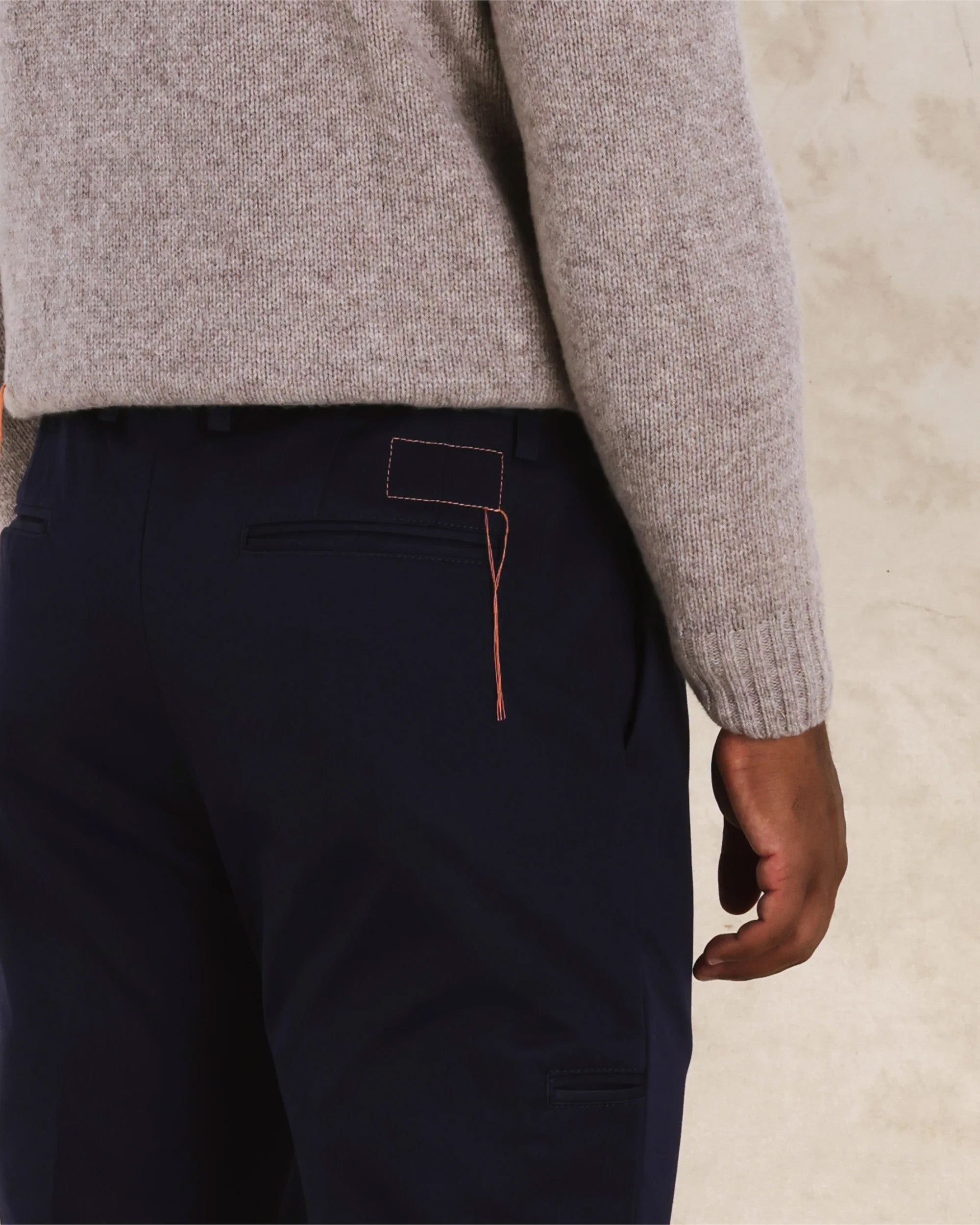 Pences Pantaloni Con Pences In Gabardine di Cotone Pesante