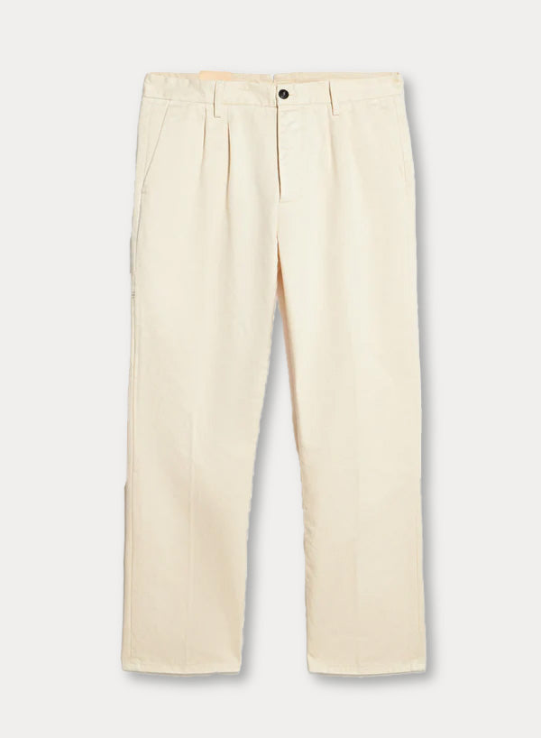 Pences Pantaloni Con Pences In Gabardine di Cotone Pesante