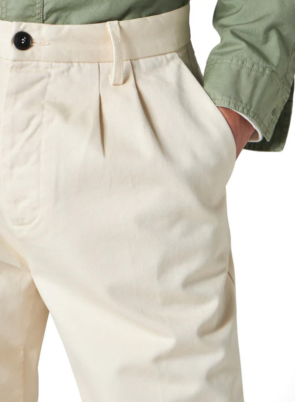 Pences Pantaloni Con Pences In Gabardine di Cotone Pesante
