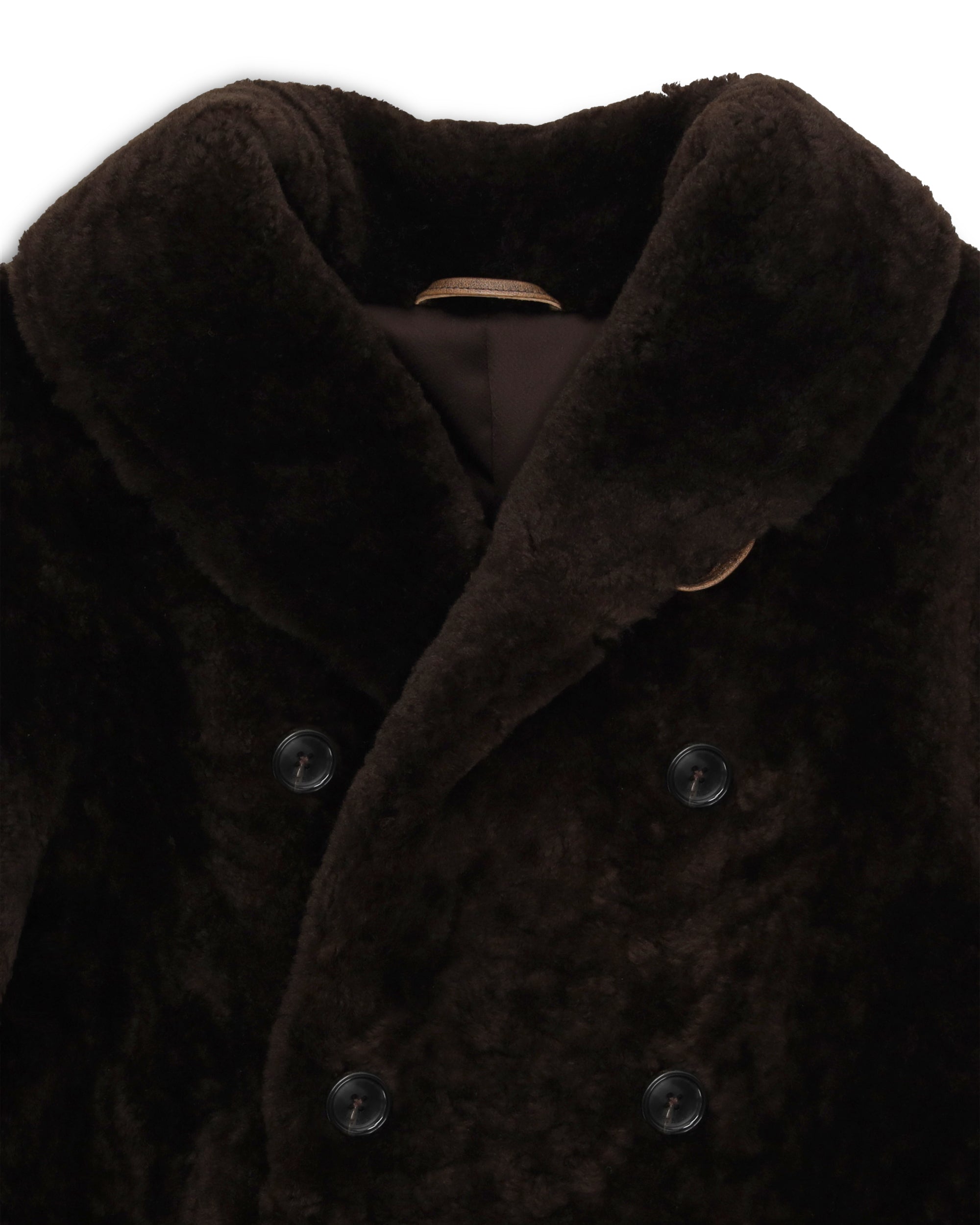 Perce - Double-breasted sheepskin coat