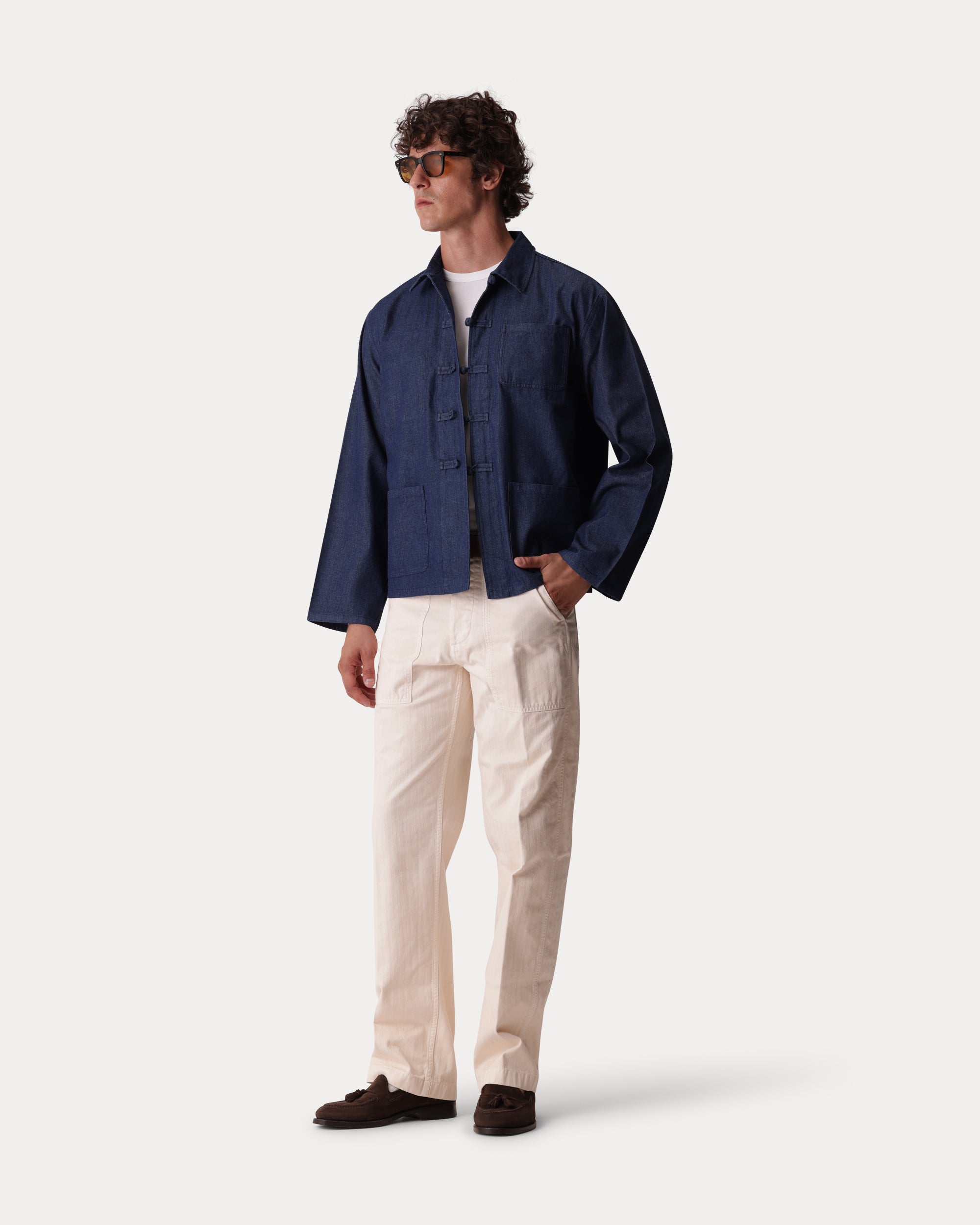 Pijama Jacket in Denim Indigo Rinse