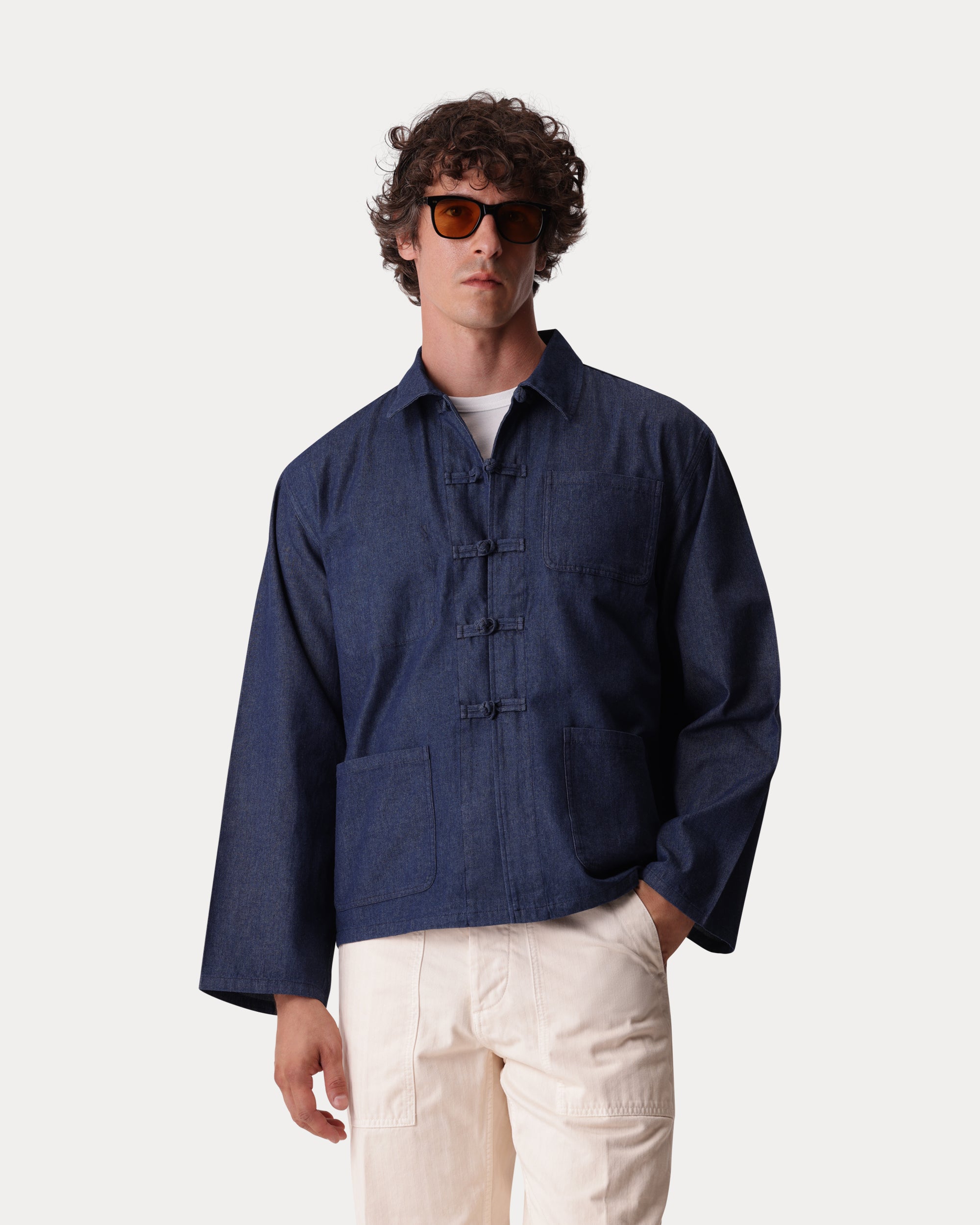 Pijama Jacket in Denim Indigo Rinse