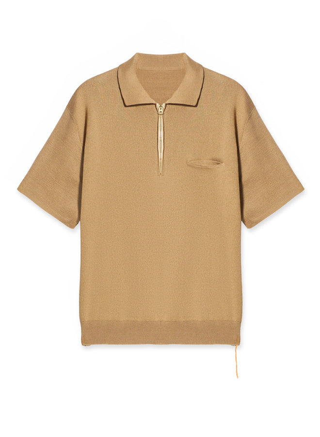 Laight Polo Manica Corta Zip 3/4