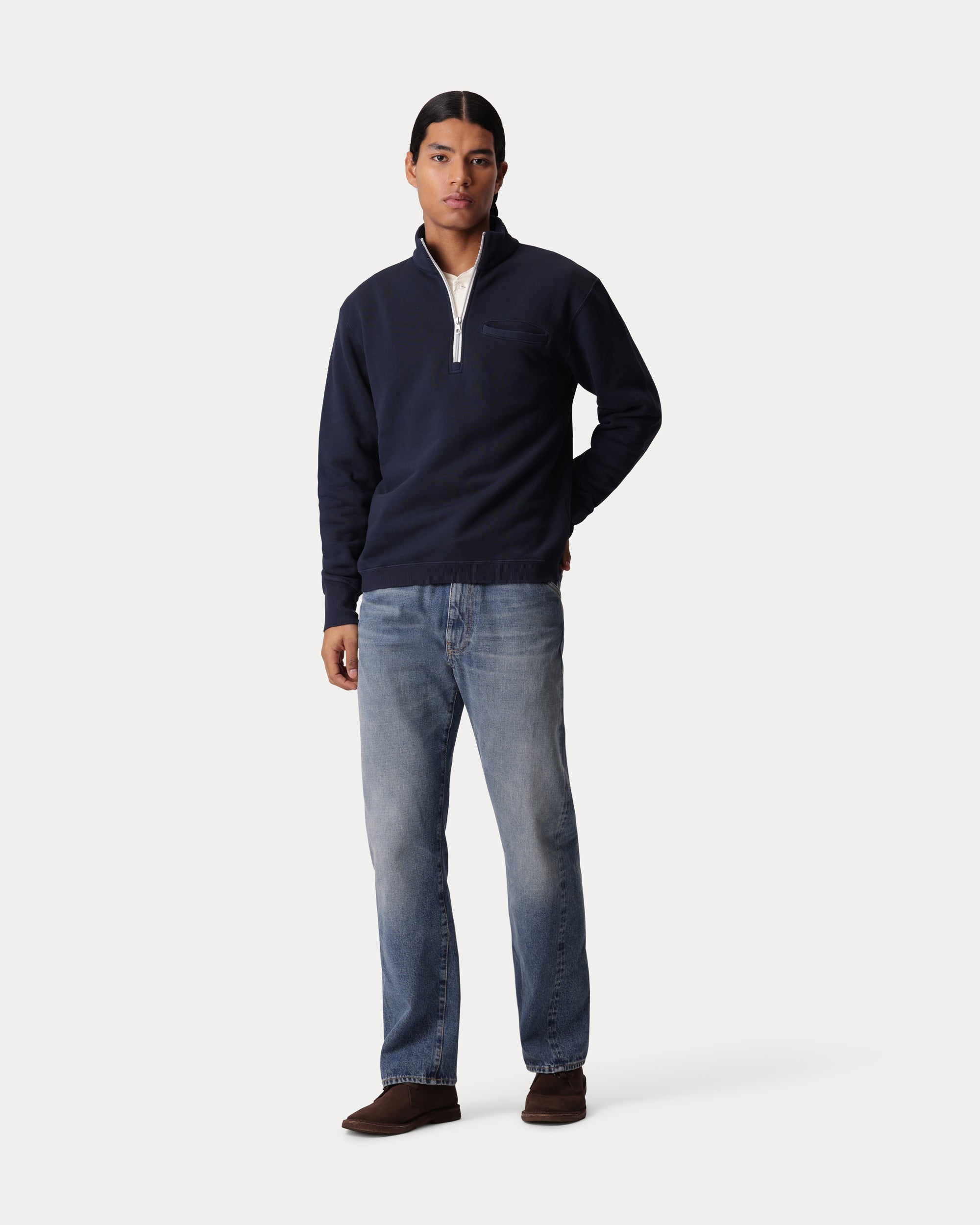 Princeton Felpa in Jersey Felpato Con Zip