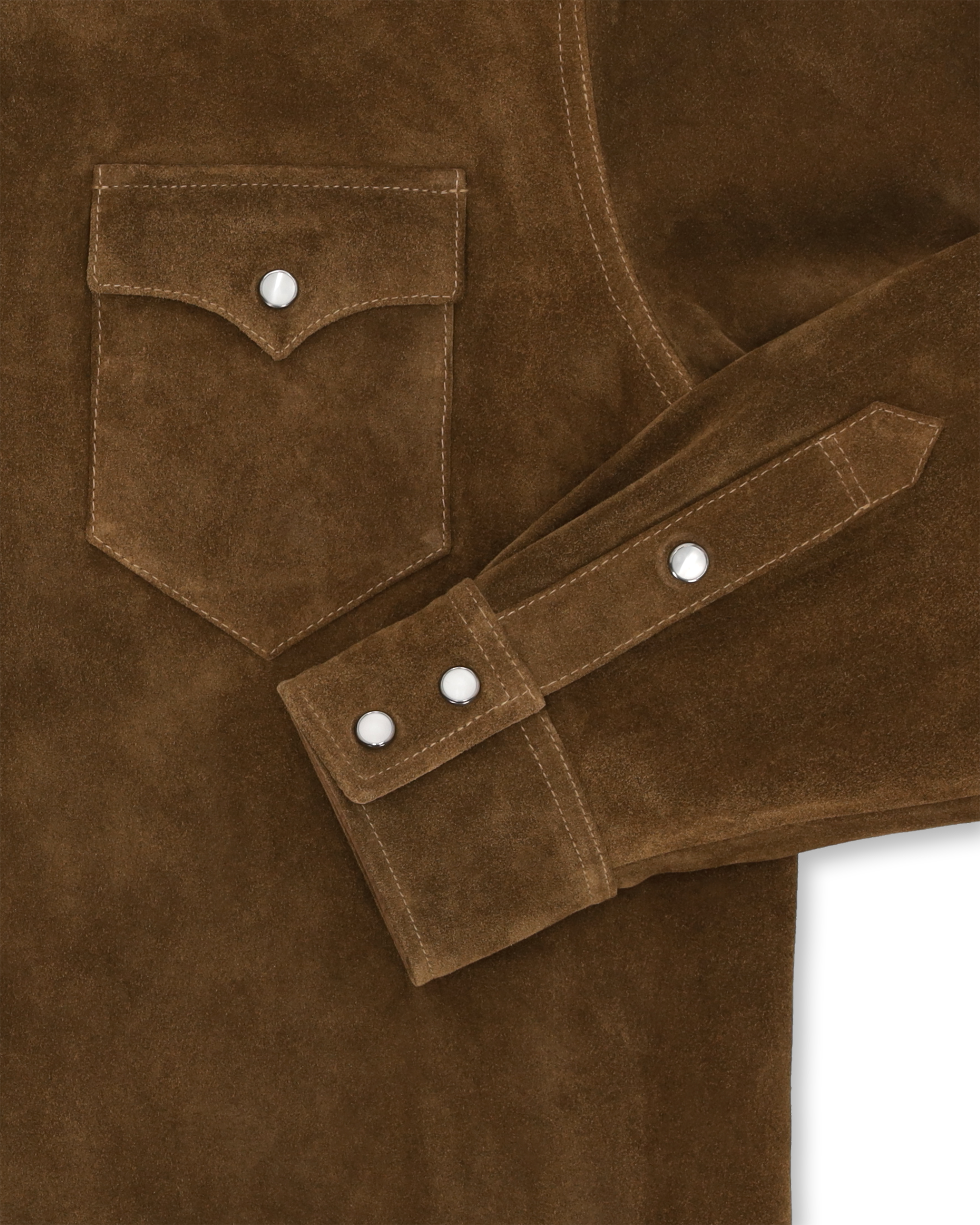 Ranch Texan Shirt in Suede Leather