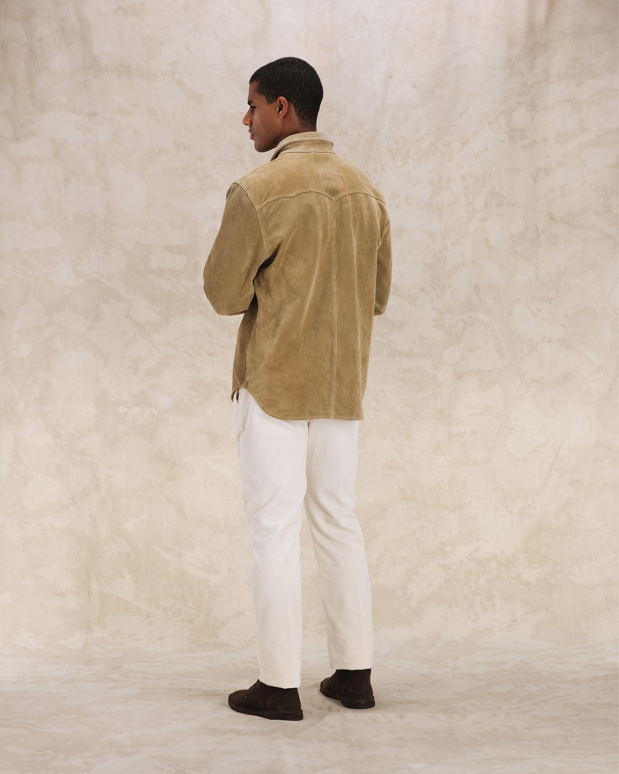 Ranch Texan Shirt in Suede Leather