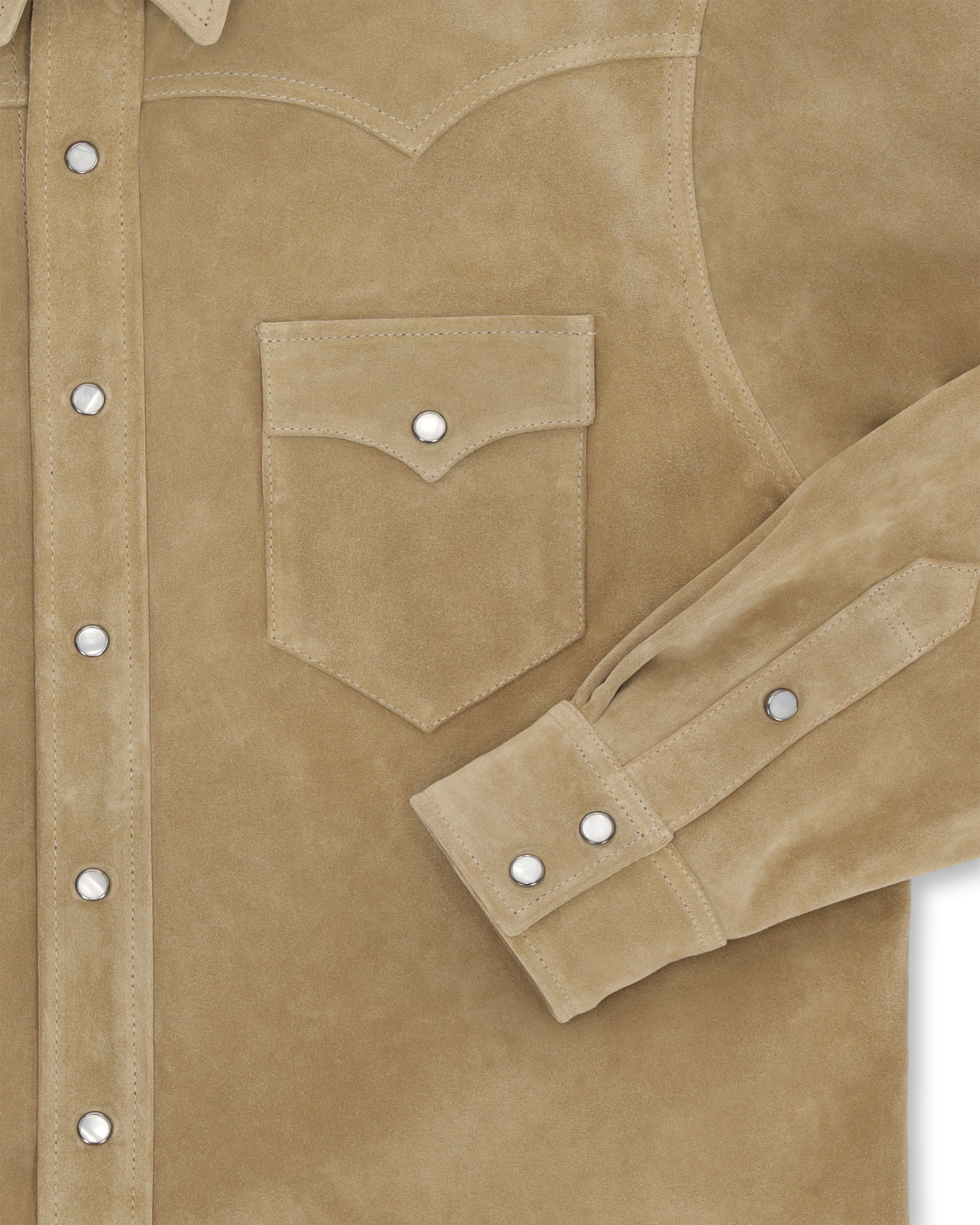 Ranch Texan Shirt in Suede Leather