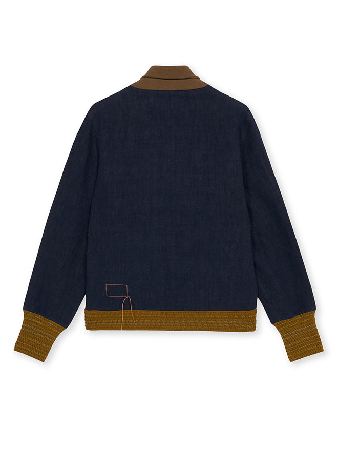 Regan Giacca Bomber in Canapa/Lino