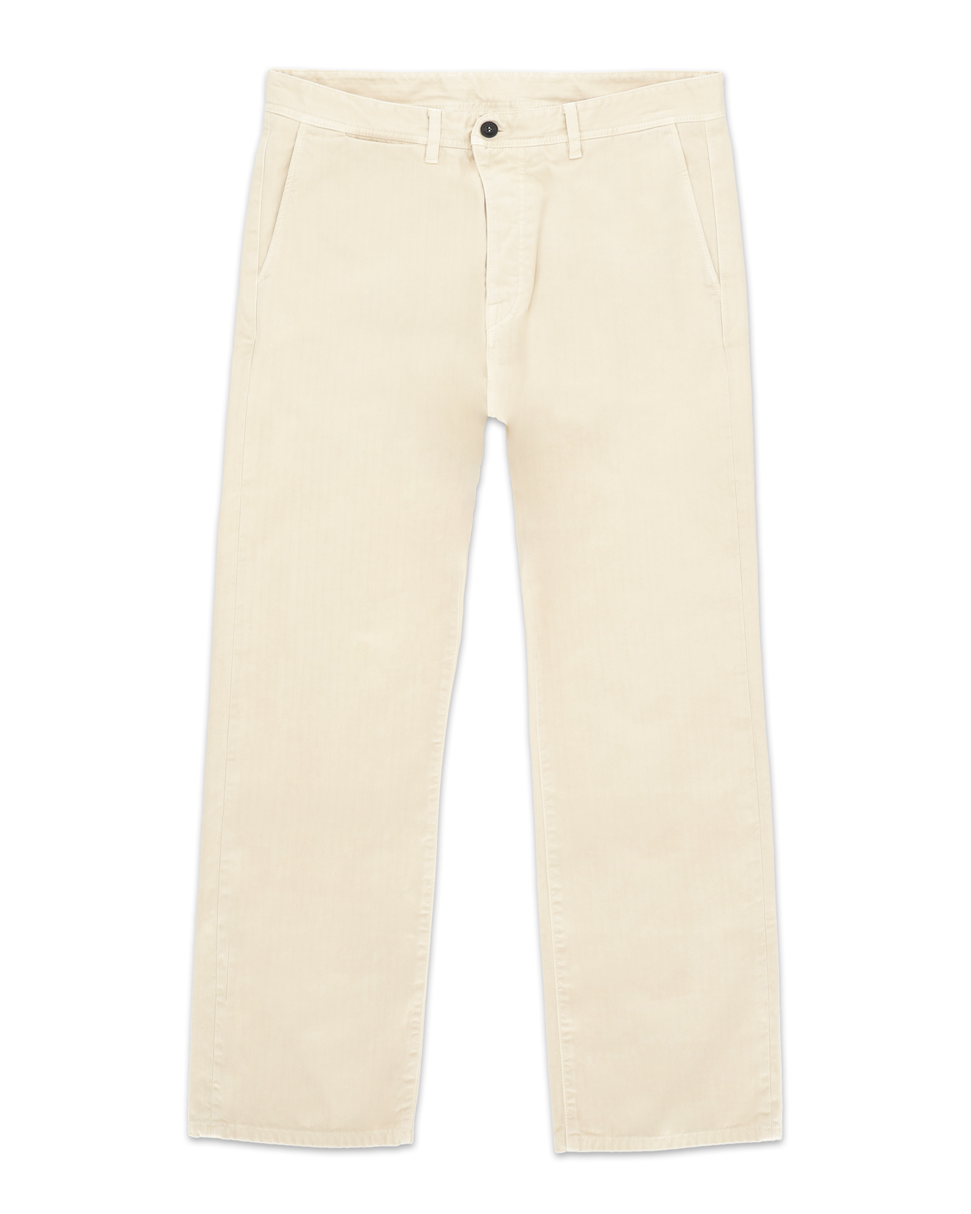 Reno Pantaloni In Herringbone di Cotone