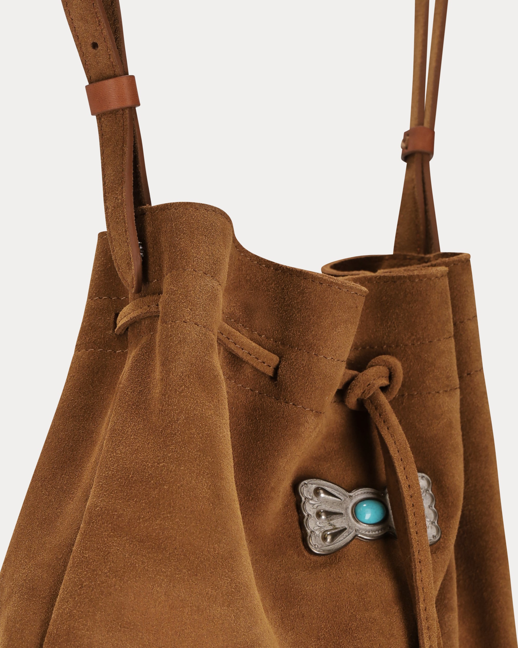 Kimi Borsa in Pelle Scamosciata con Frange