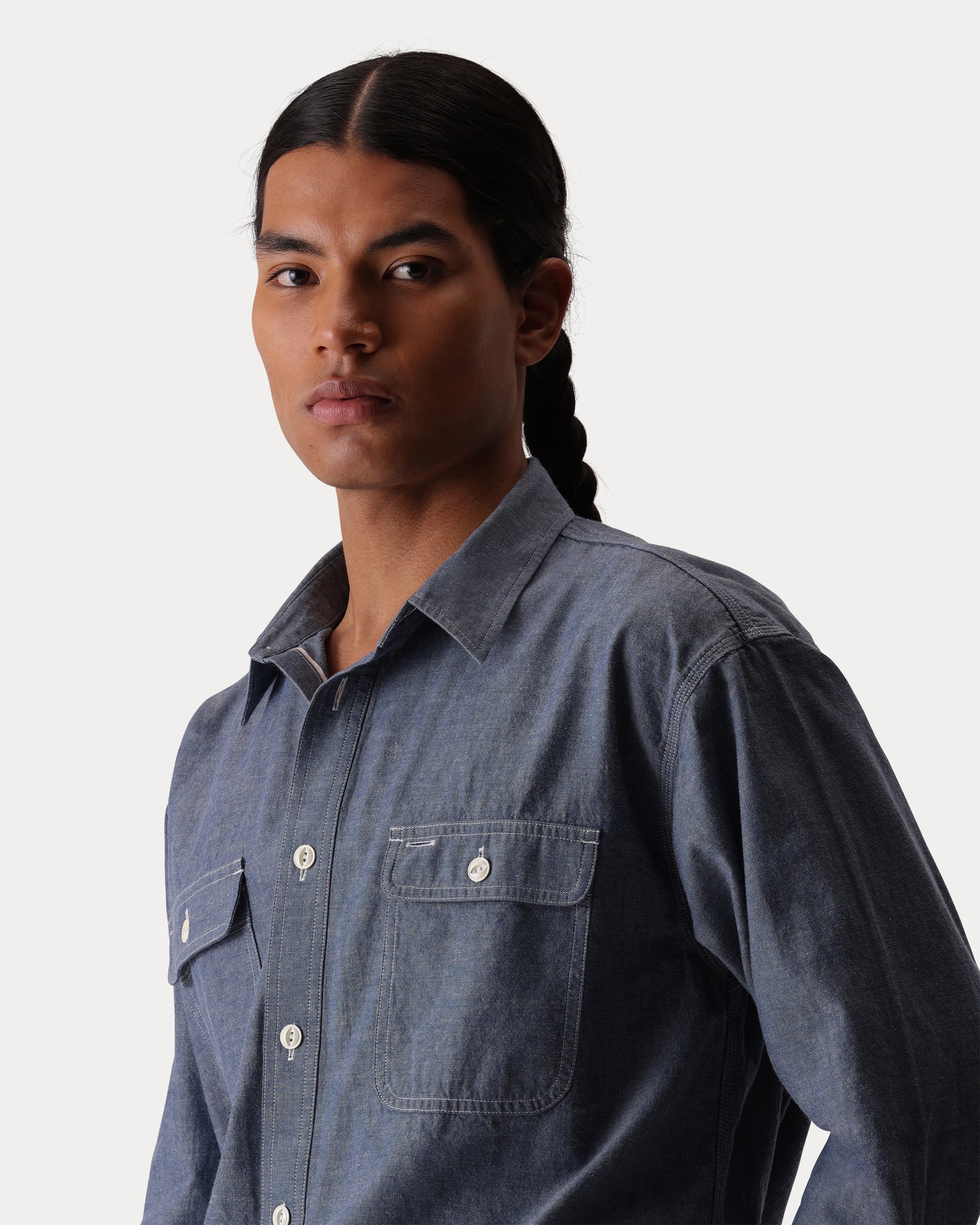 Sail Camicia In Japan Chambray