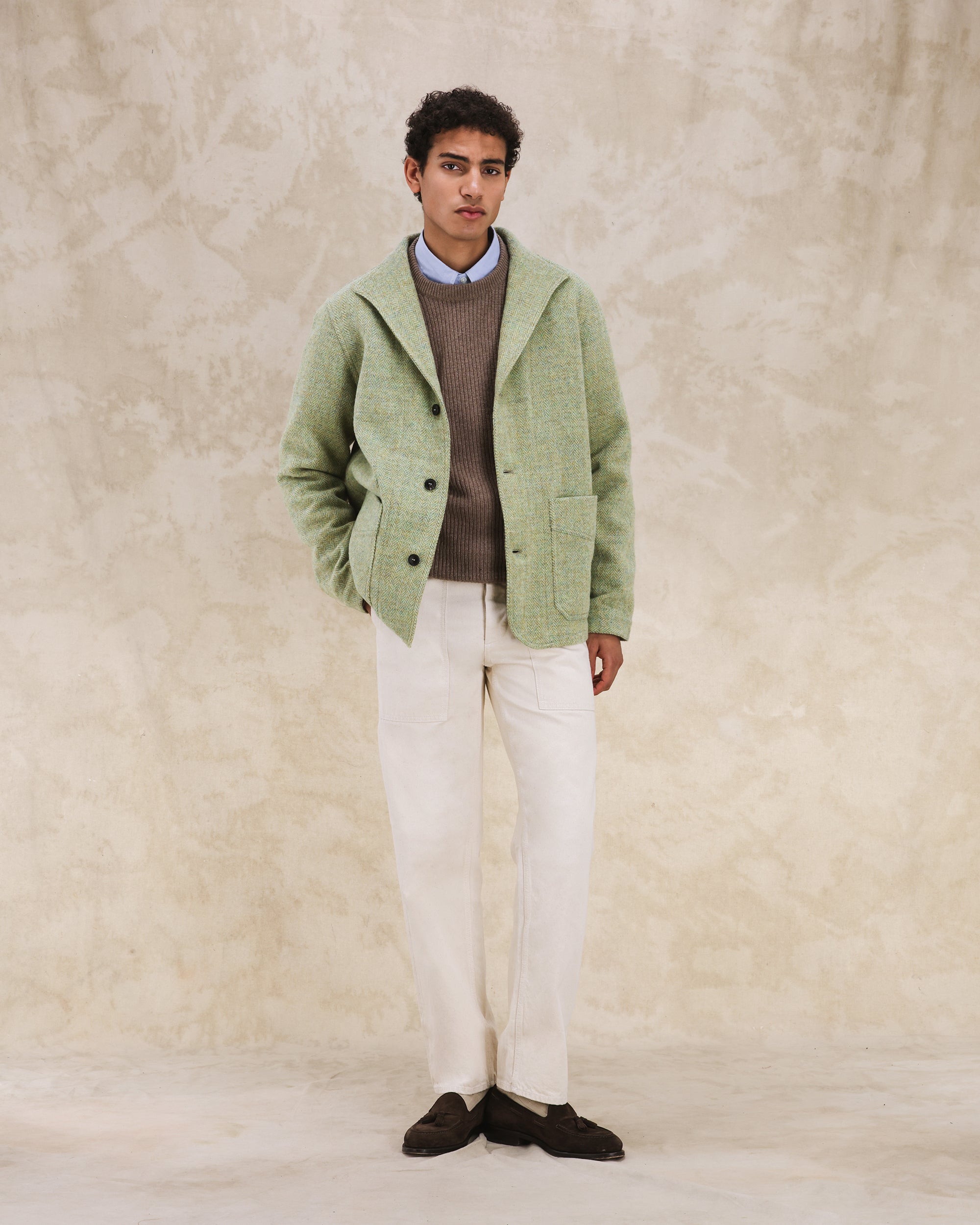 Scotland Giacca in Herringbone Tweed