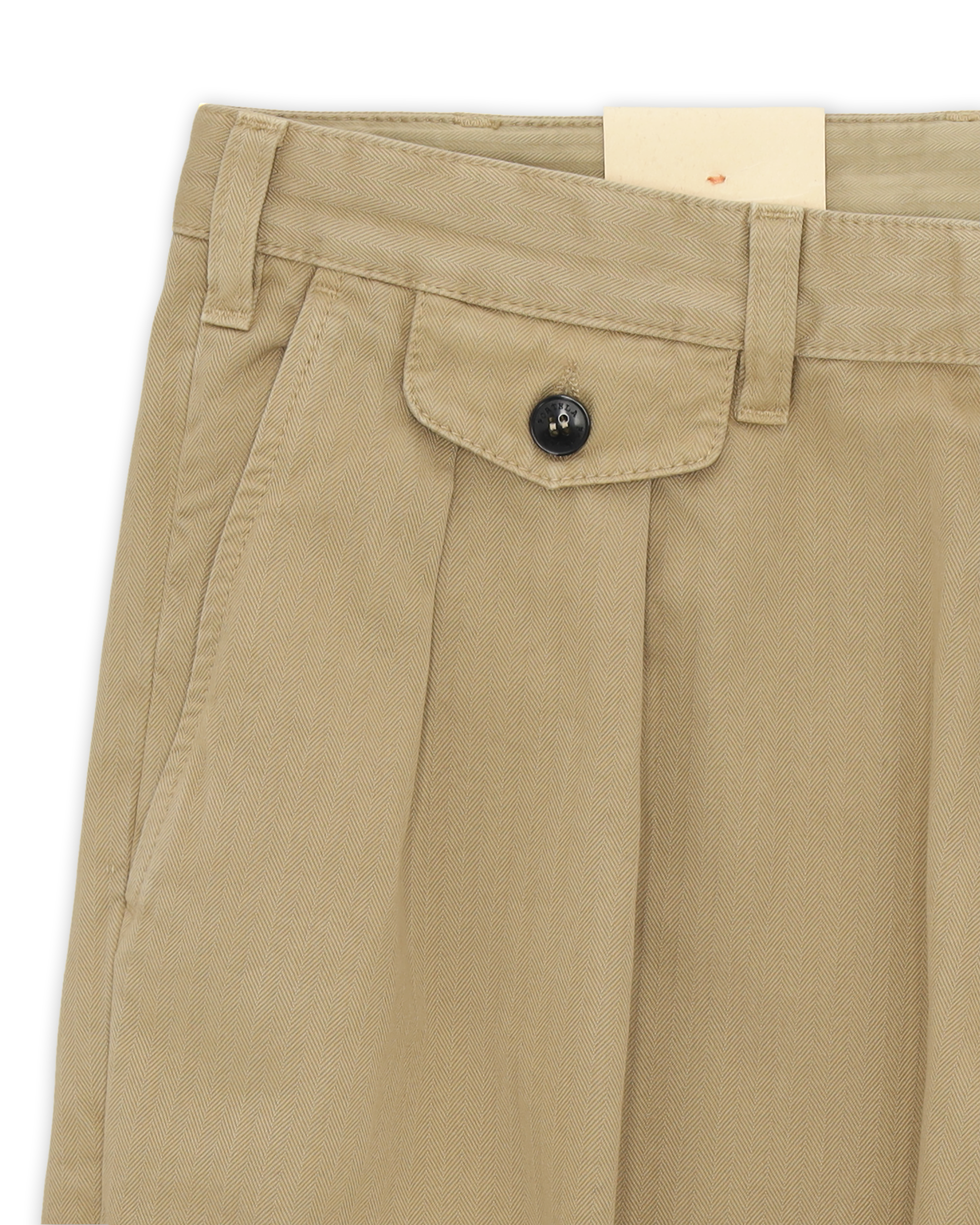 Seattle Pantaloni Con Pences In Herringbone