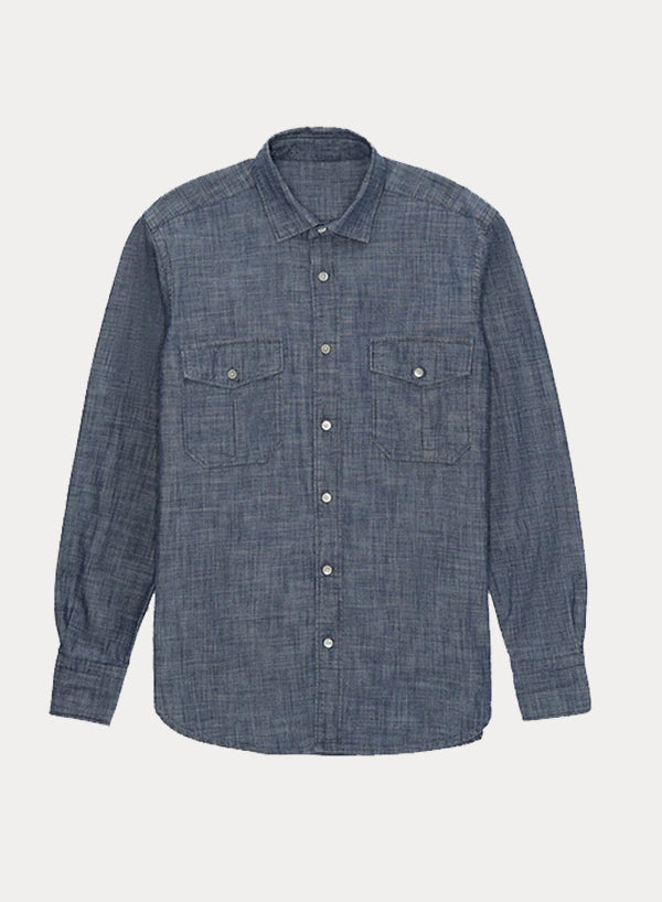 Sheep Camicia In Chambray