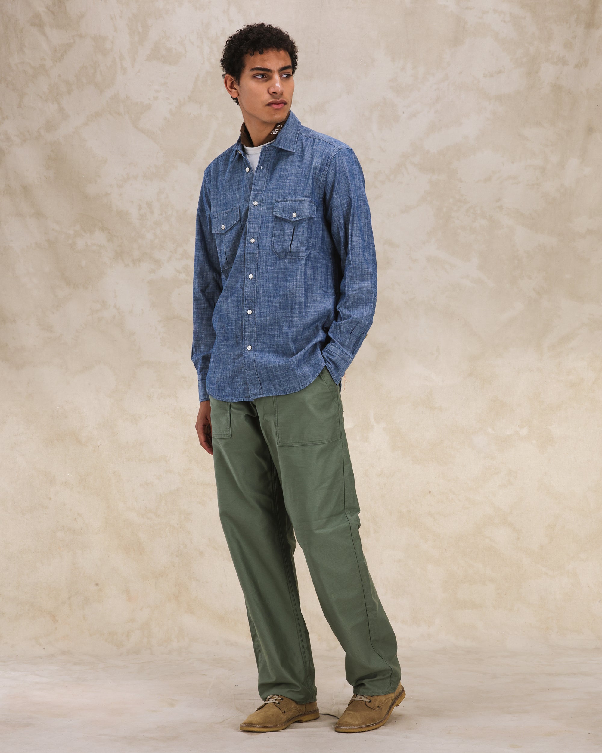 Sheep Camicia In Chambray