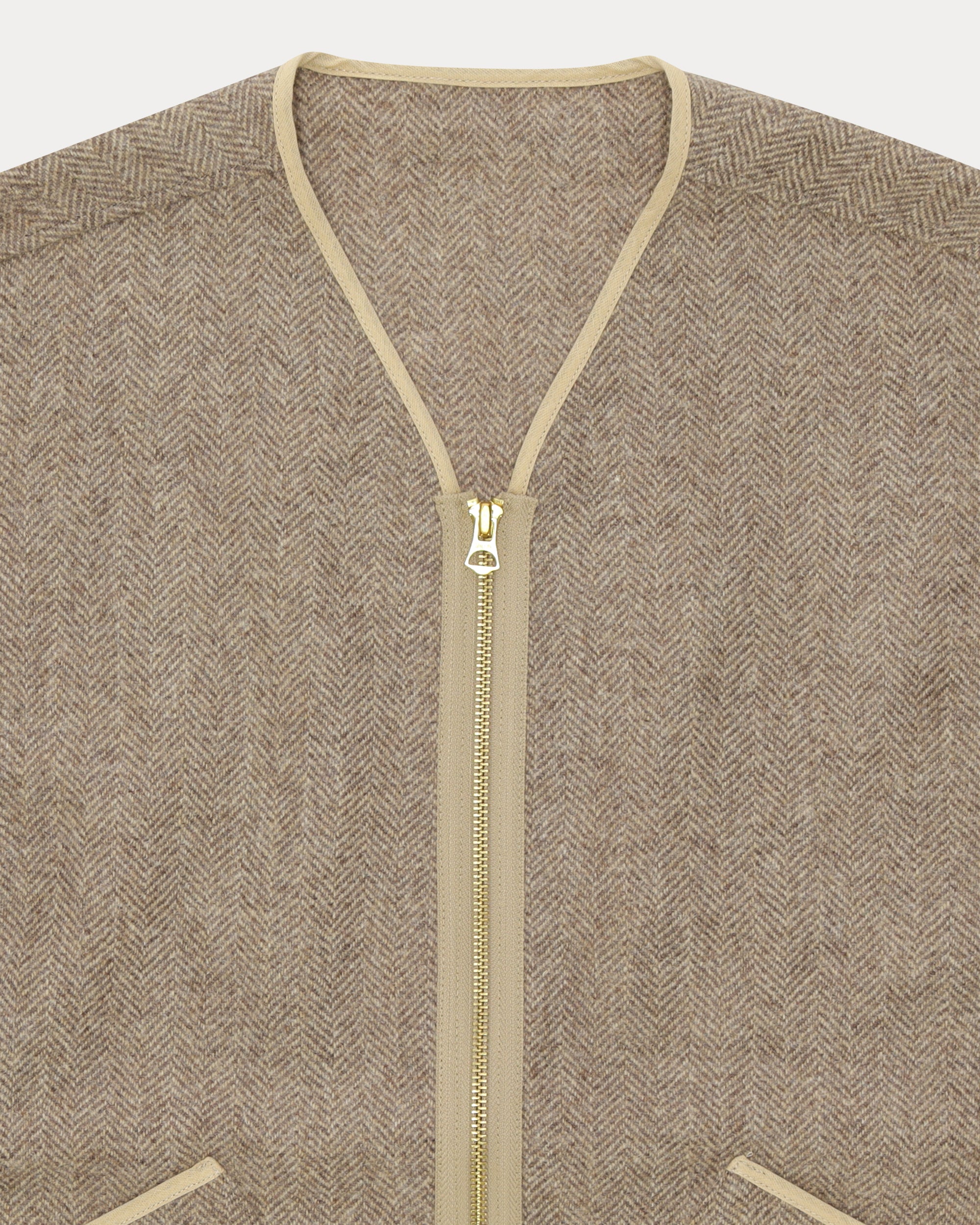 Sherpa Giacca In Herringbone Di Lana