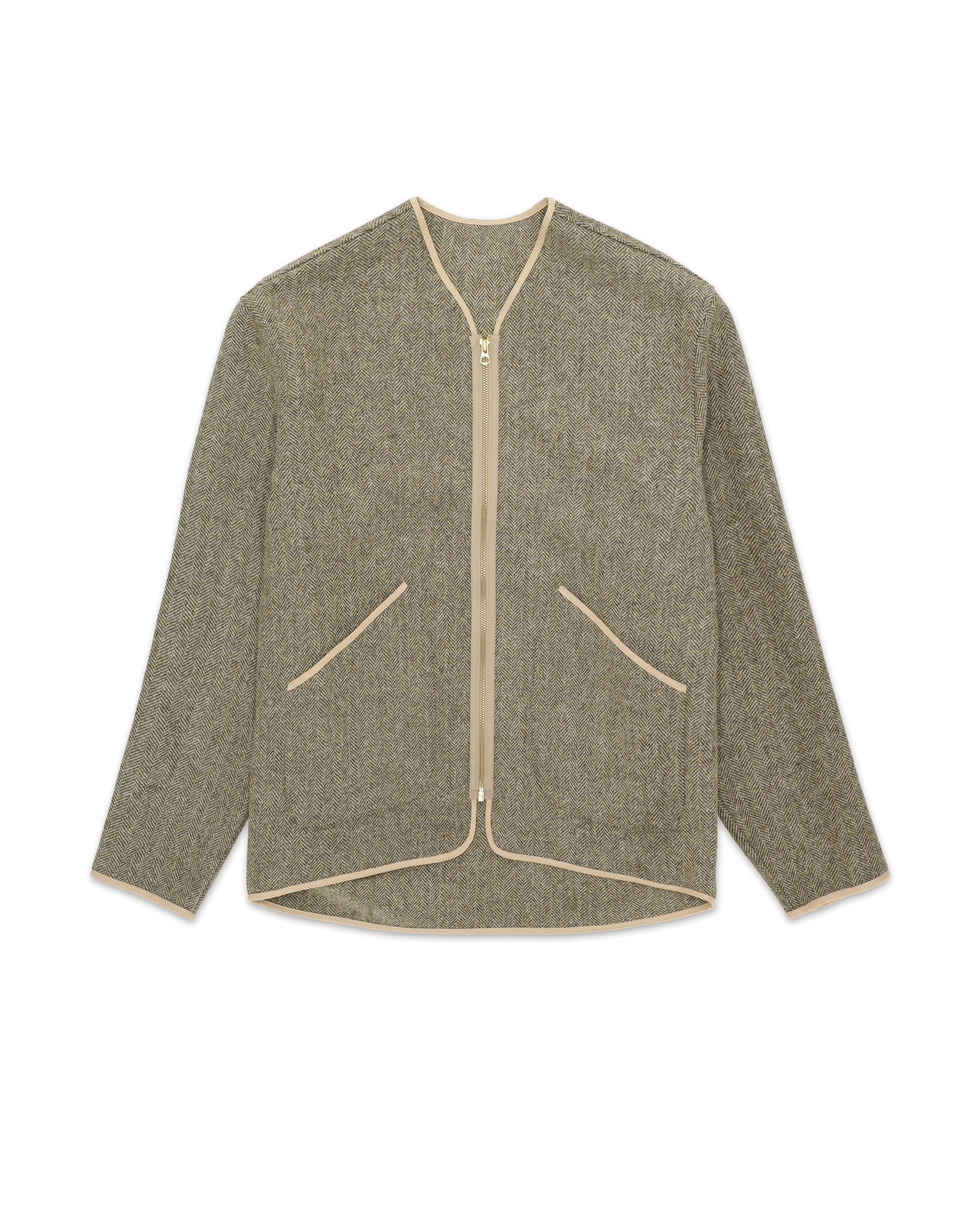 Sherpa Giacca In Herringbone Di Lana