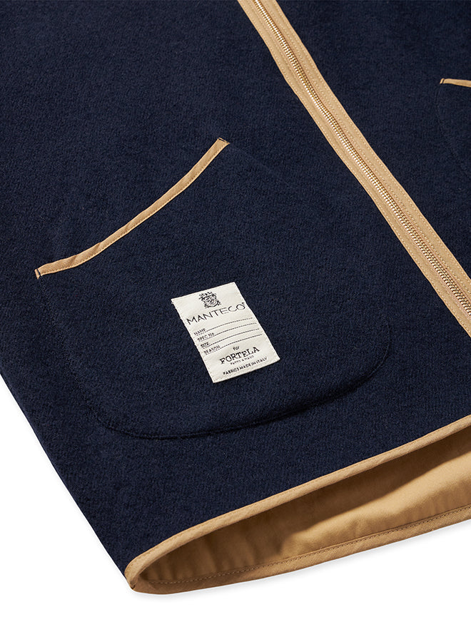 Sherpa Giacca Reversibile In Lana E Cotone Manteco