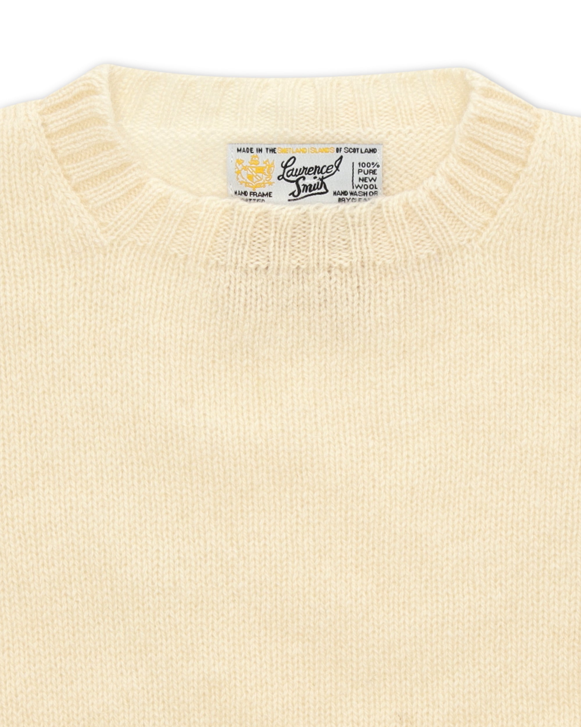 Shetlandcrewneck Wool Crew Neck Sweater