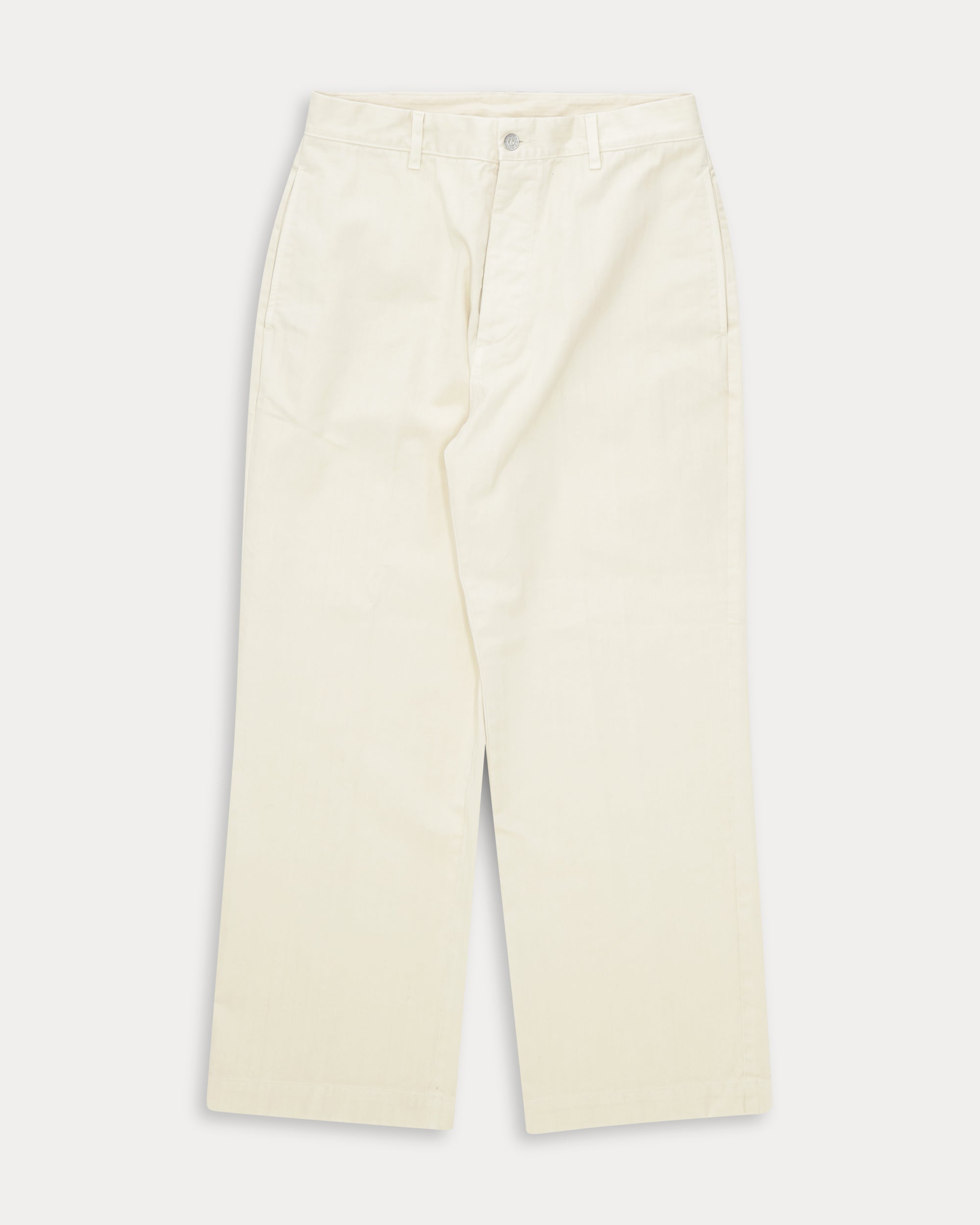 Silver Pantalone in Herringbone di Cotone