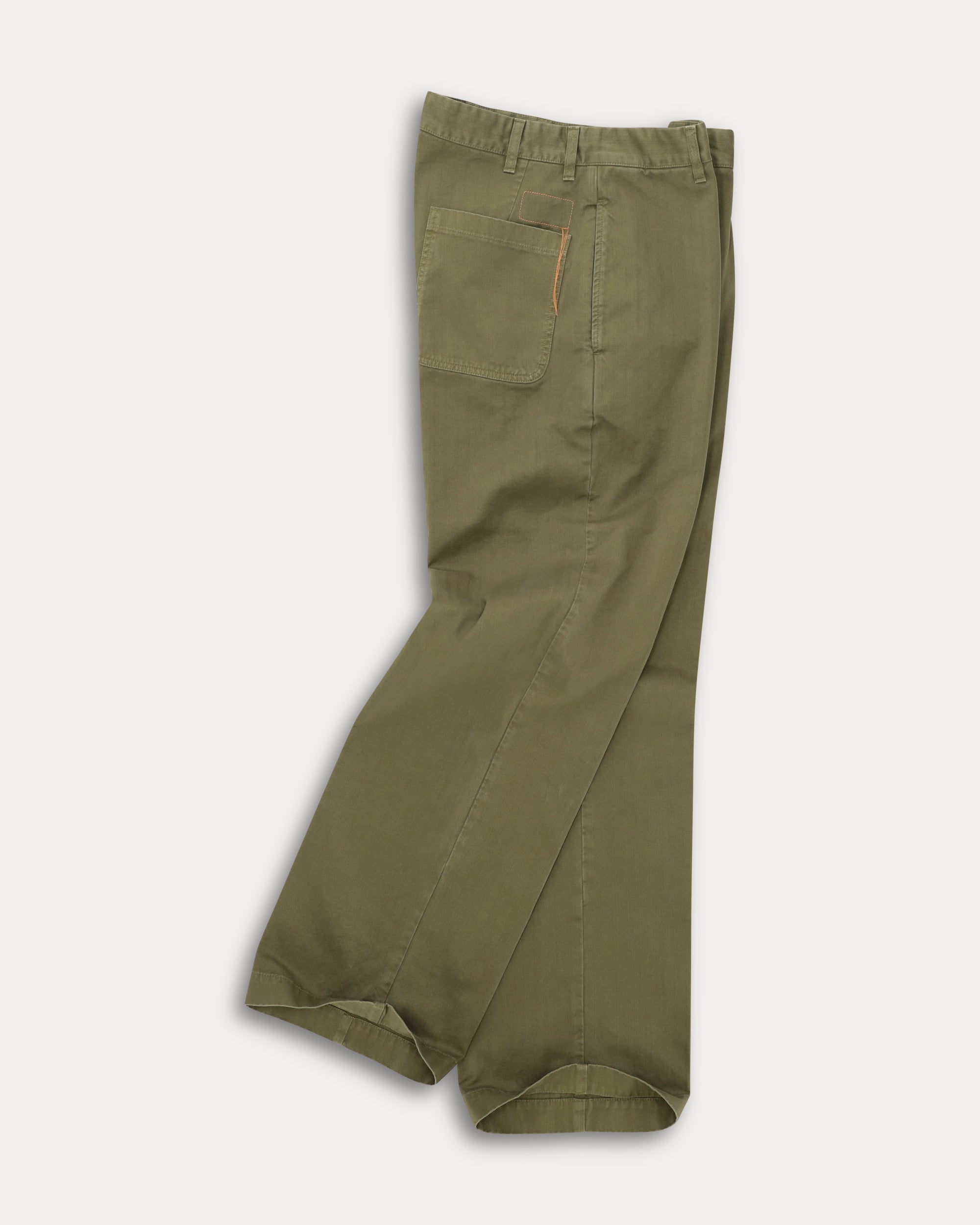 Silver Cotton Herringbone Trousers