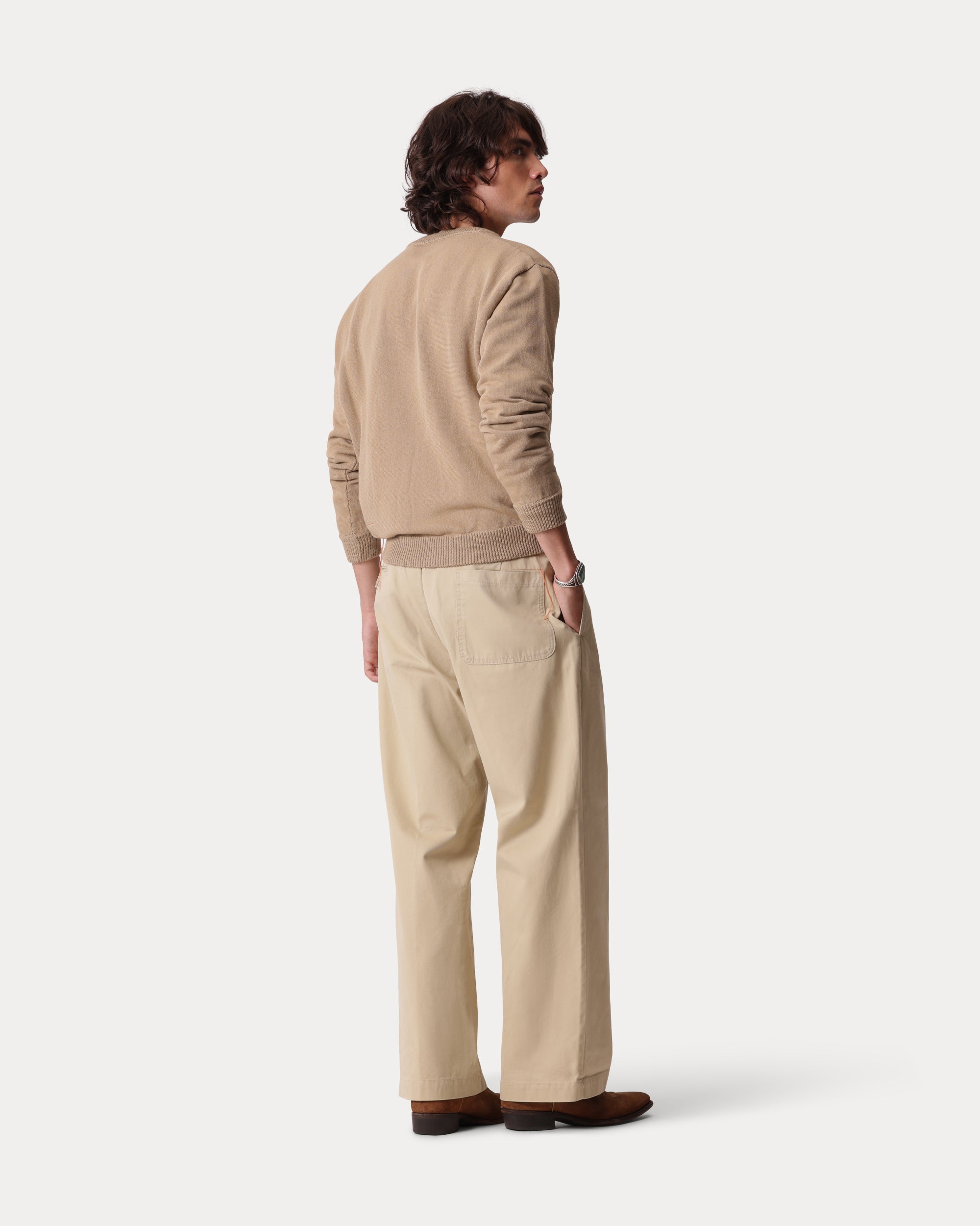 Silver Cotton Trousers