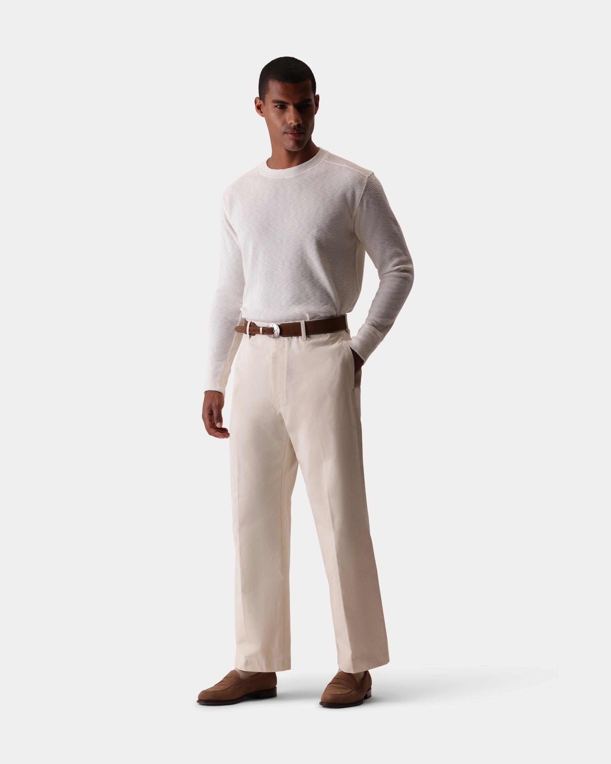 Silver Cotton Trousers