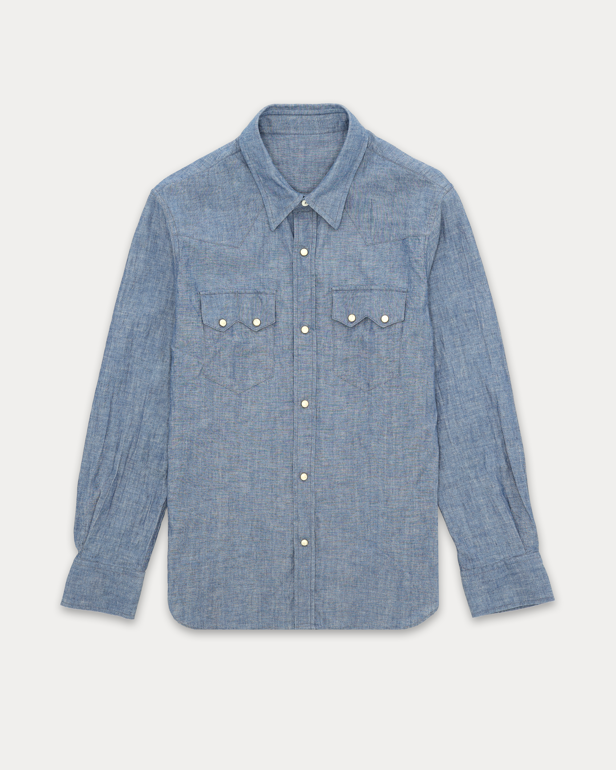 Smith Camicia Texana In Chambray