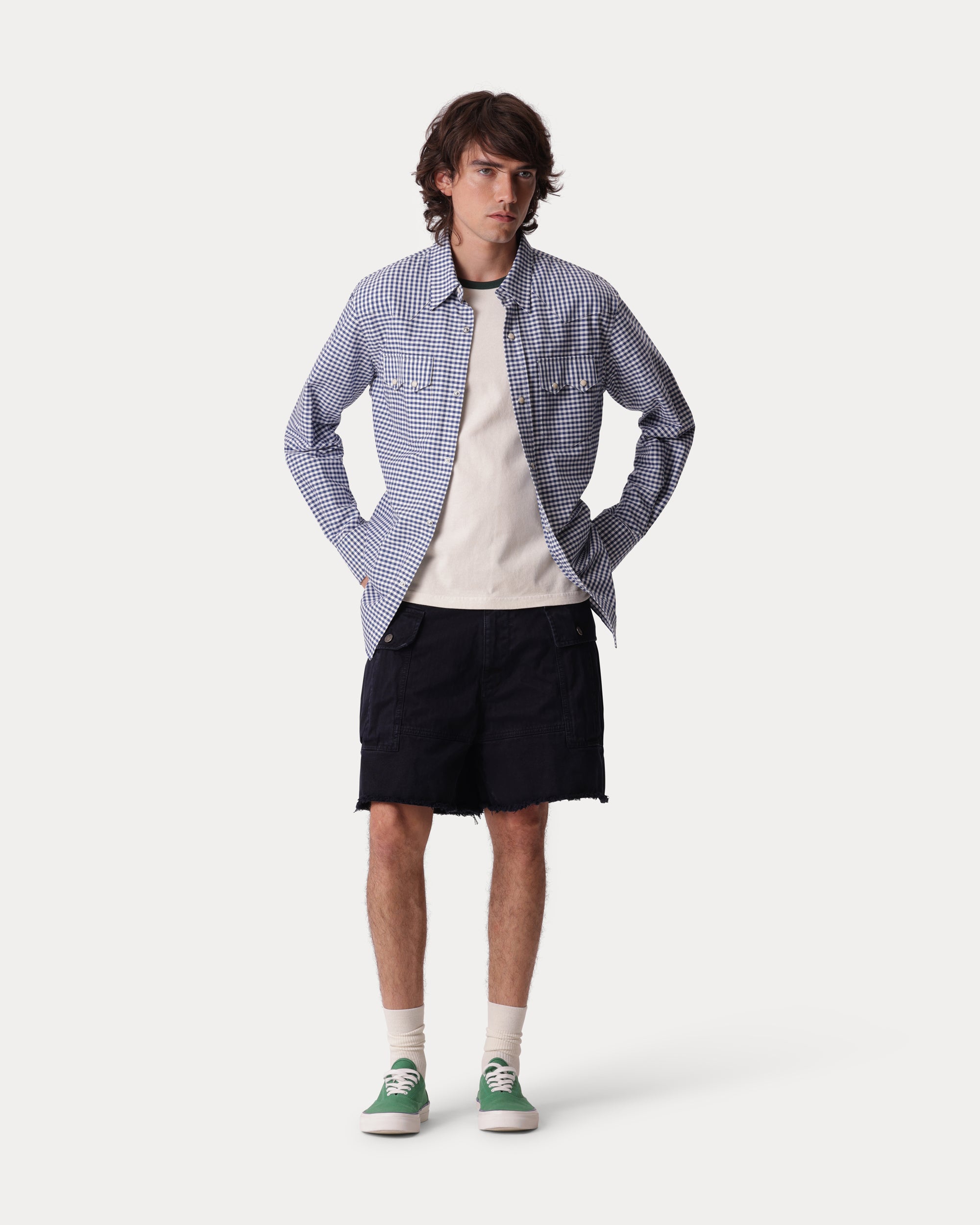 Smith Camicia Texana con Fantasia Vichy